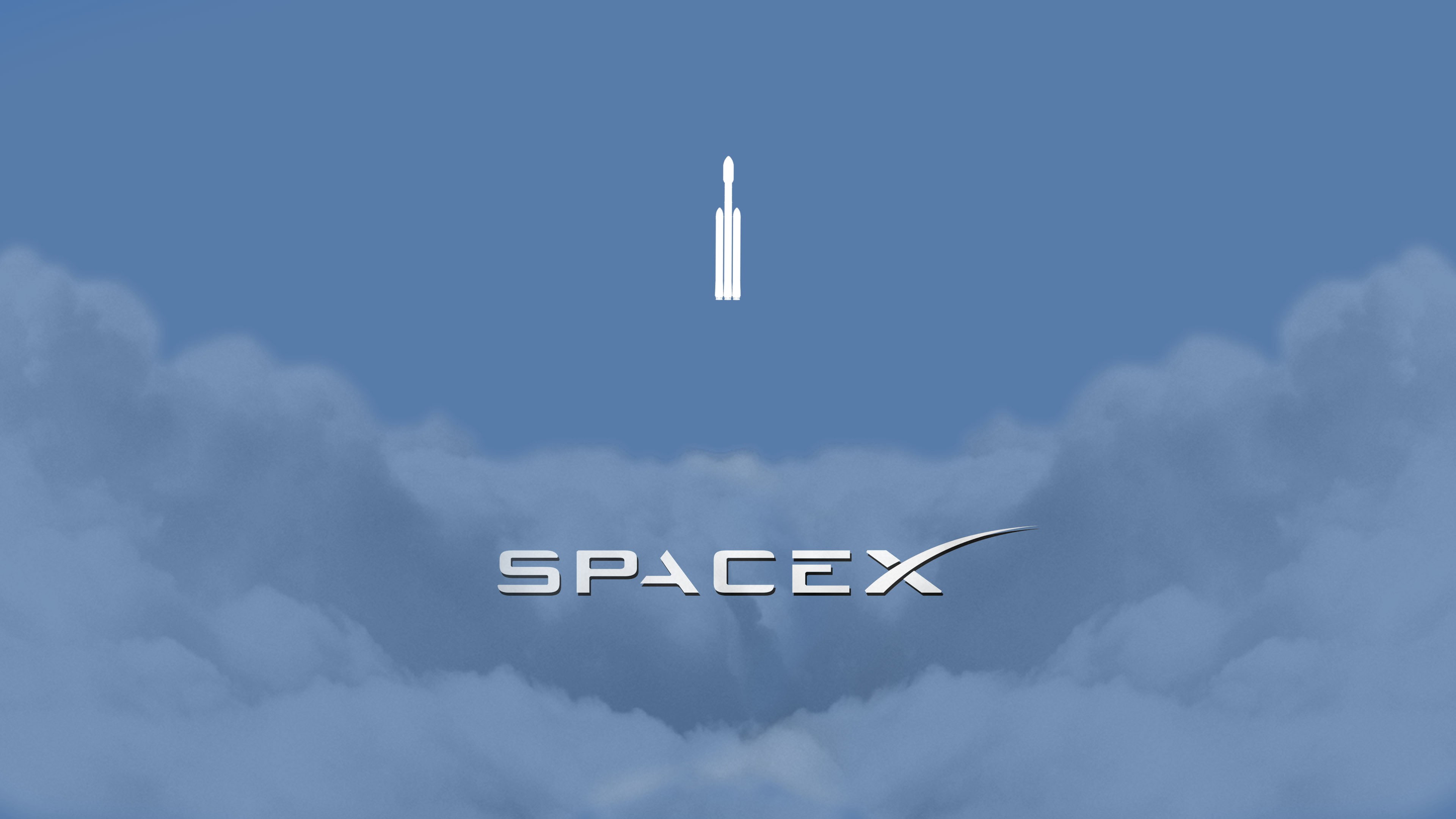 spaceship, white, space, travel, background, clouds, airplane, white color, accessibility, sky, sign, vapor trail, Falcon Heavy, rocket, communication, HD Wallpaper