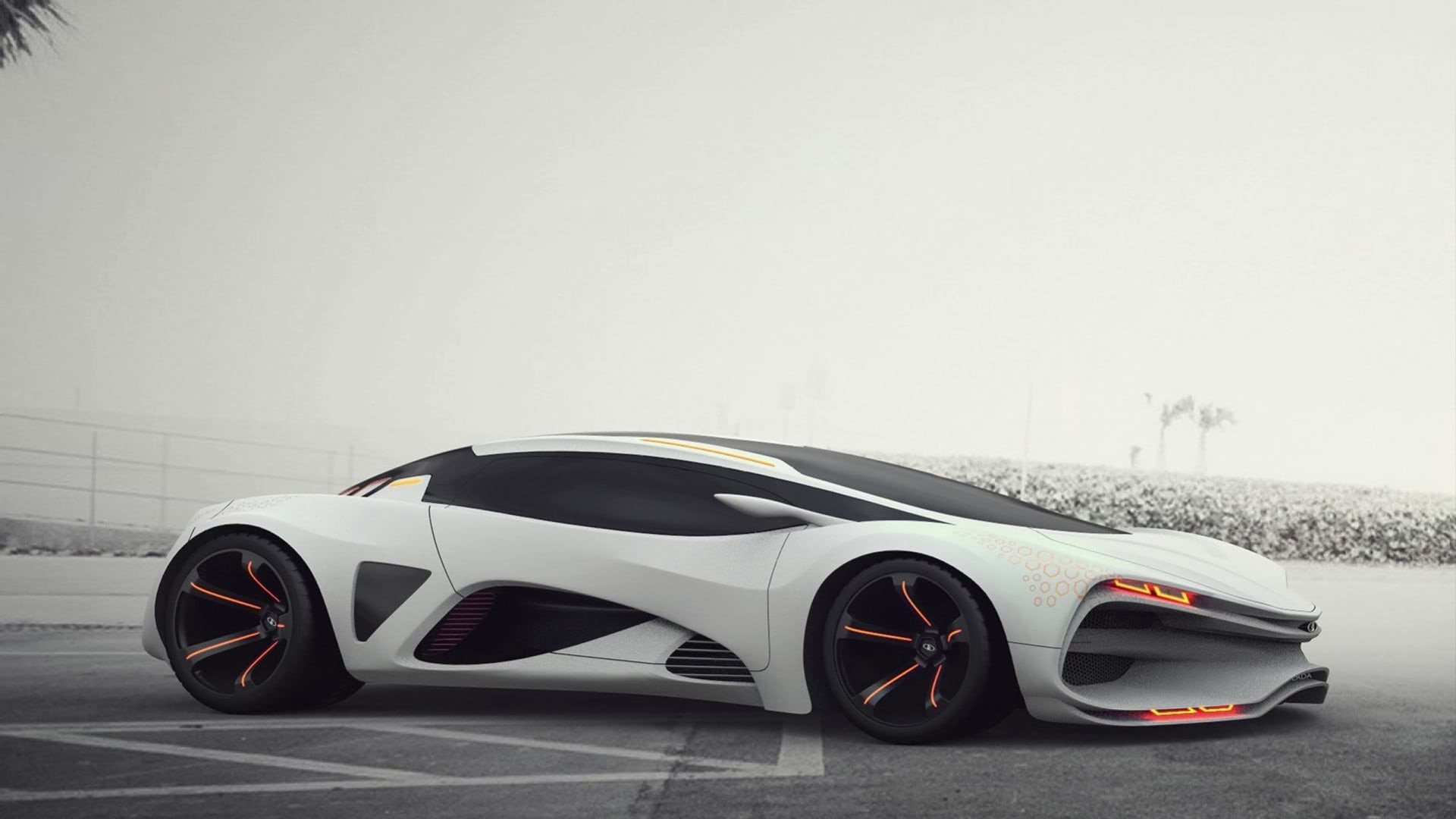 road, competition, architecture, motor vehicle, wall - building feature, nature, LADA, luxury, transportation, land vehicle, concept cars, vehicle part, HD Wallpaper