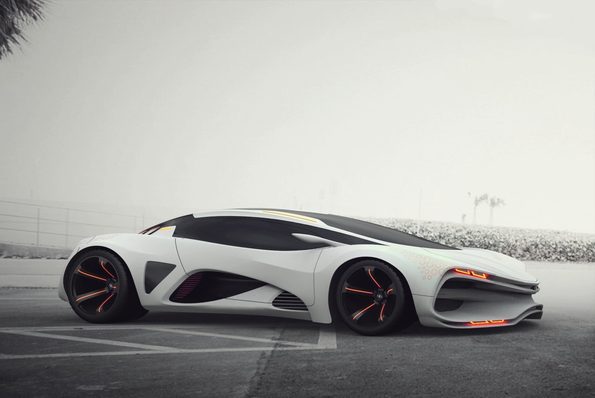 supercar, performance Car, mode of transportation, Lada, concept Car, three-dimensional Shape, car, competition, power, nature, innovation, security, black Color, HD Wallpaper