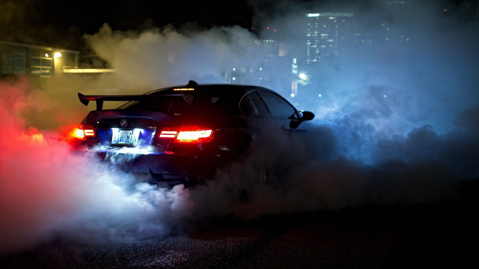 smoke, BMW, BMW M3 GTR, BMW M3, race cars, racing, car, 1080P, HD Wallpaper