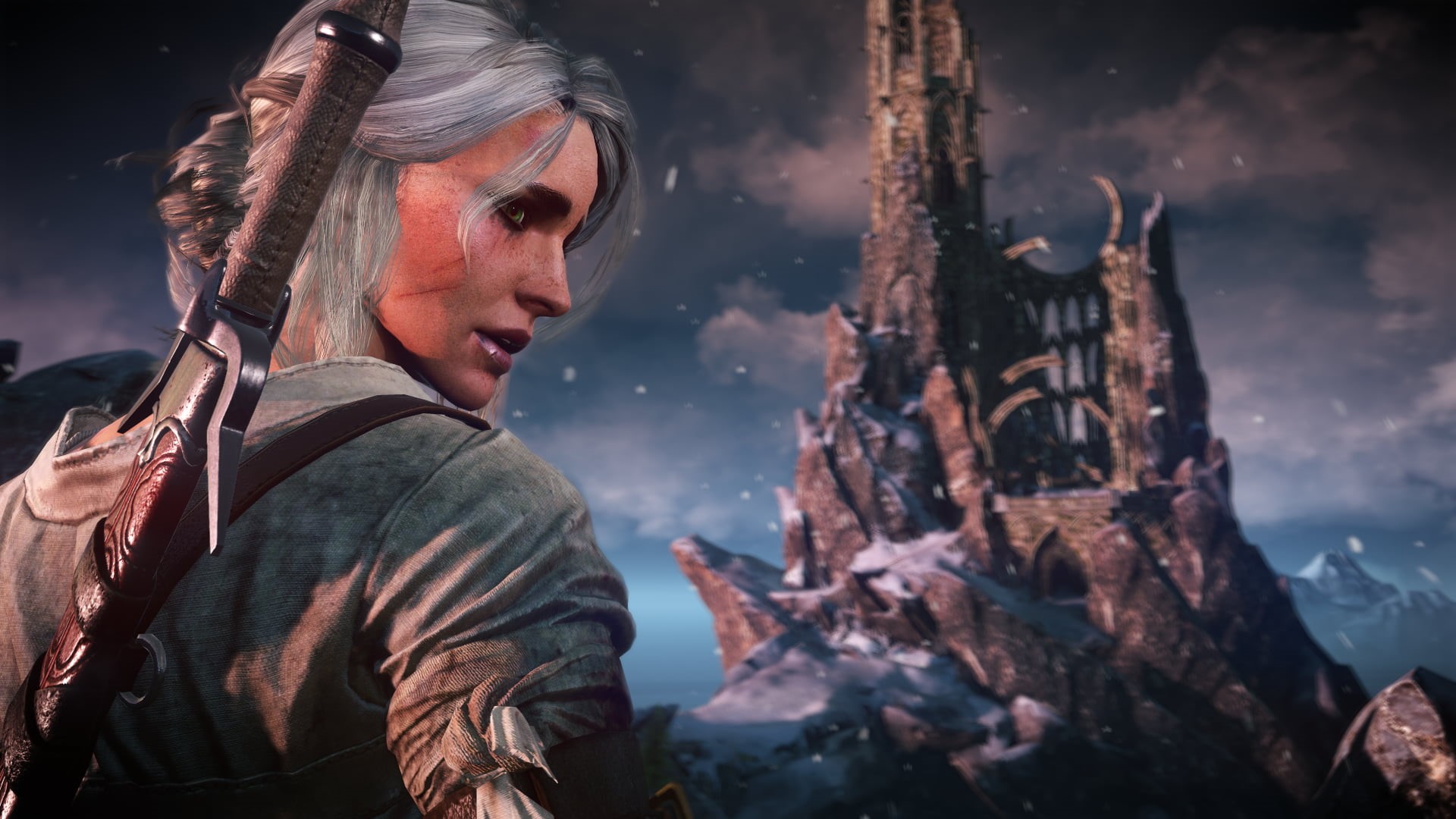 females, fantasy girl, side view, The Witcher, women, video games, waist up, young women, one person, young adult, sky, The Witcher 3: Wild Hunt, HD Wallpaper