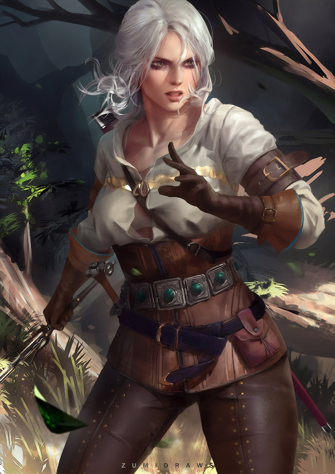 Cirilla Fiona Elen Riannon, activity, clothing, beautiful people, Zumi, hair, females, The Witcher, fantasy girl, hairstyle, The Witcher 3: Wild Hunt, 720P, Phone HD Wallpaper