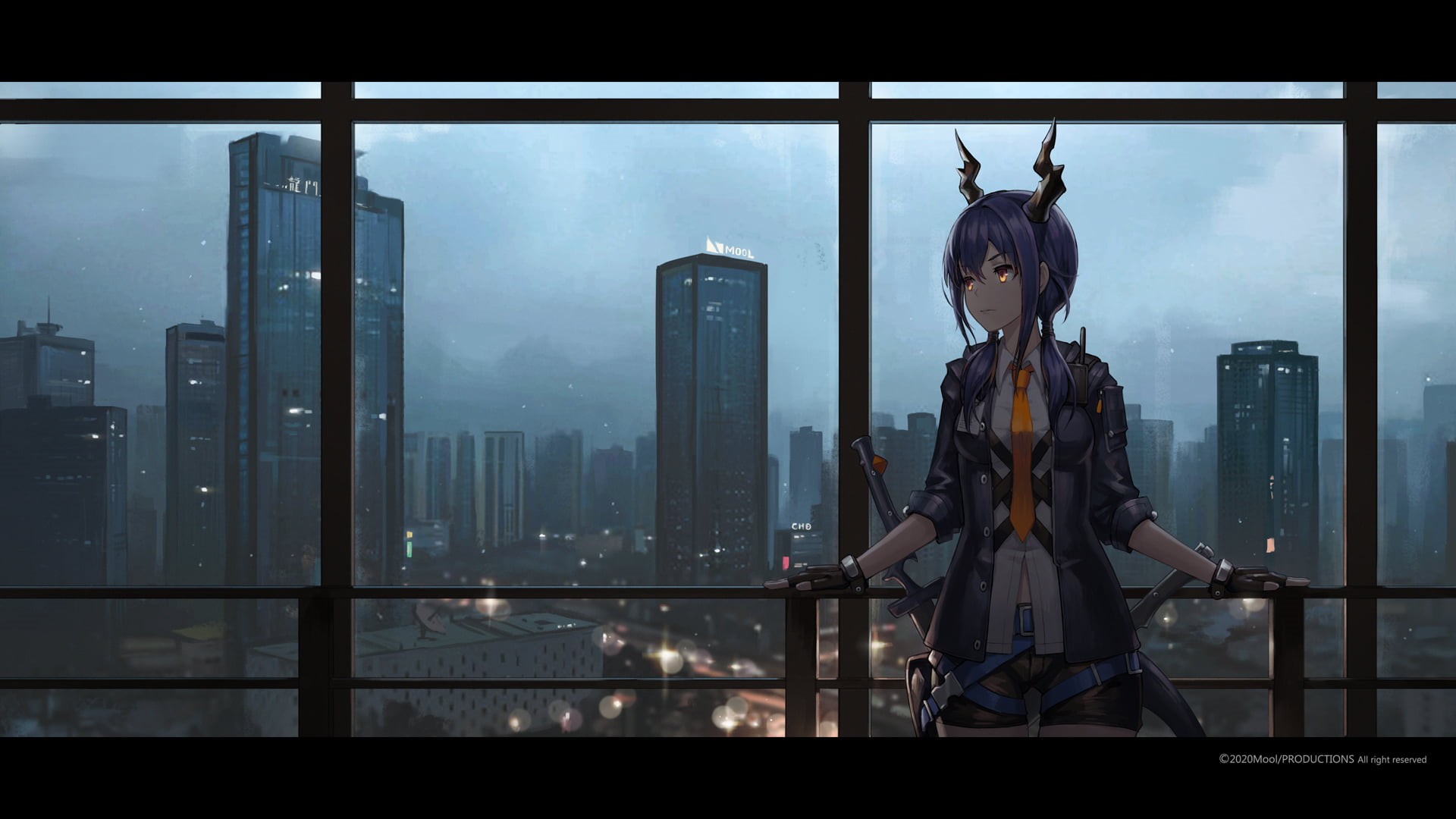 Chen (Arknights), horns, anime, MoolMoonlight, Arknights, 1080P, anime girls, digital art, HD Wallpaper