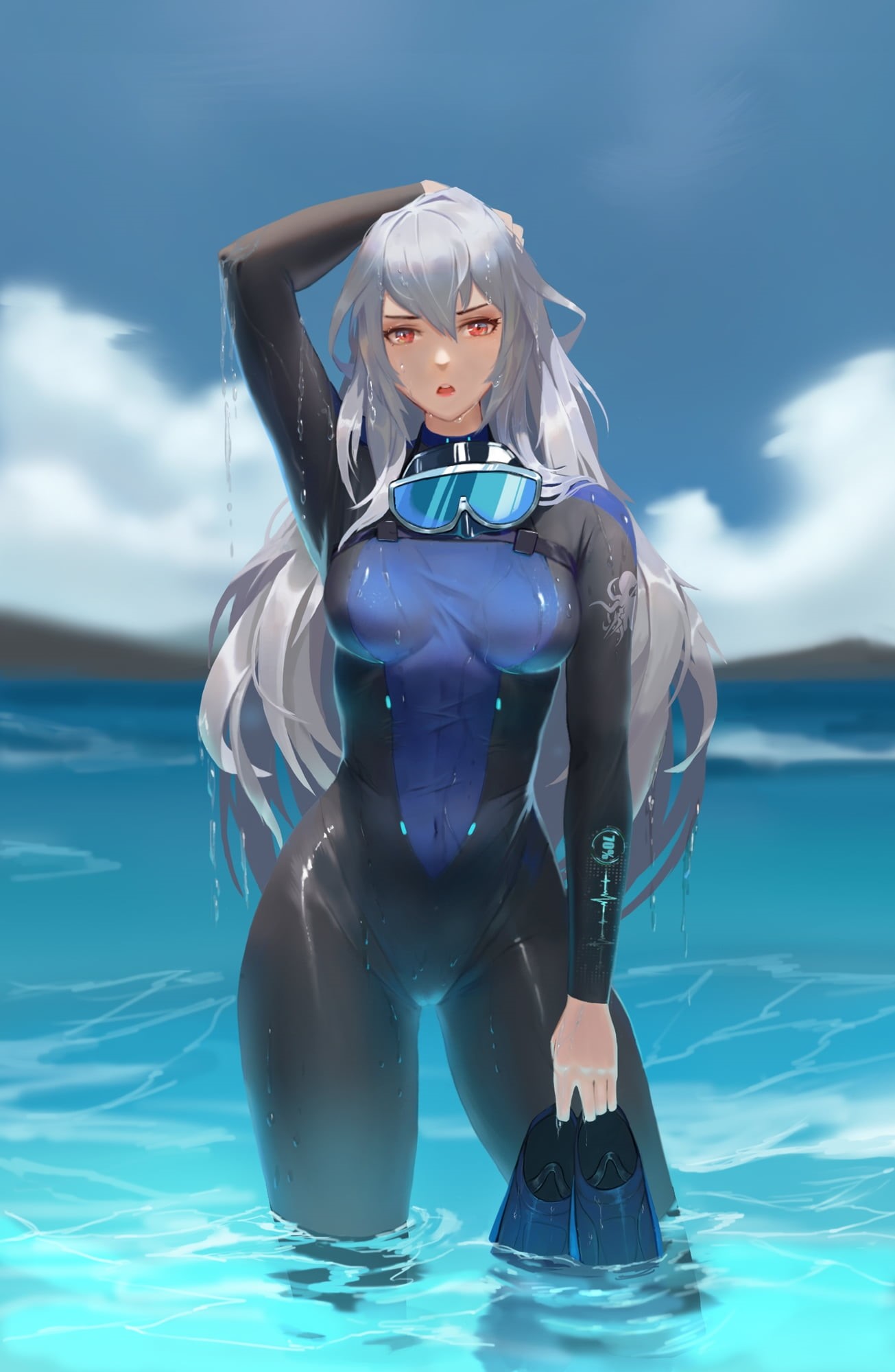 anime girls, Arknights, Skadi(Arknights), 1080P, Phone HD Wallpaper