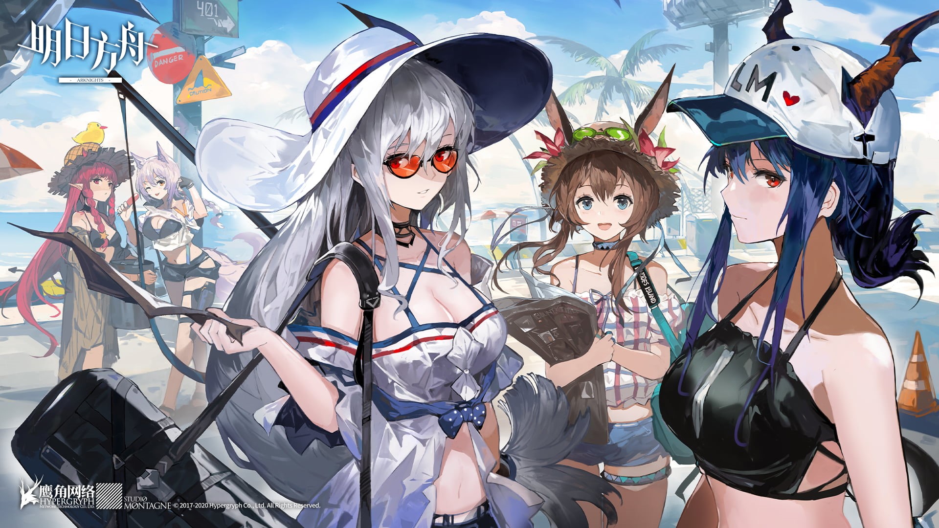 anime girls, anime, 1080P, Skadi(Arknights), Arknights, Amiya (Arknights), Chen (Arknights), HD Wallpaper