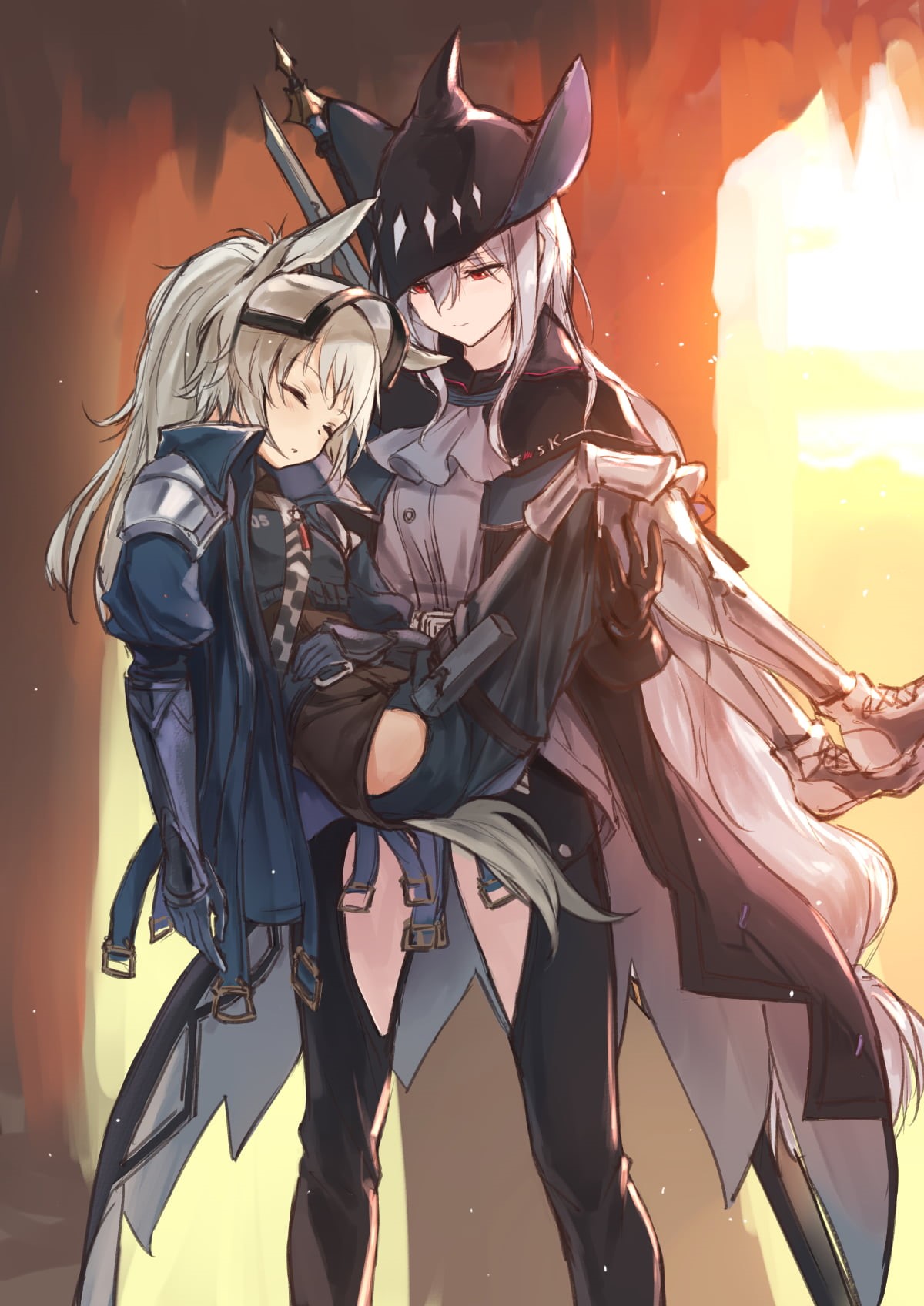 720P, Arknights, anime girls, Skadi(Arknights), Phone HD Wallpaper