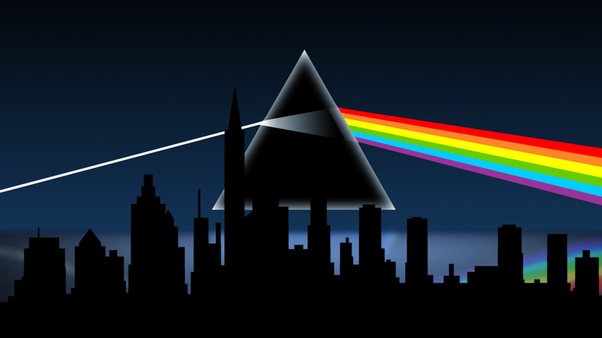 abstract, triangle shape, building, built structure, long exposure, multi colored, motion, silhouette, architecture, illuminated, rainbow, nature, album covers, HD Wallpaper