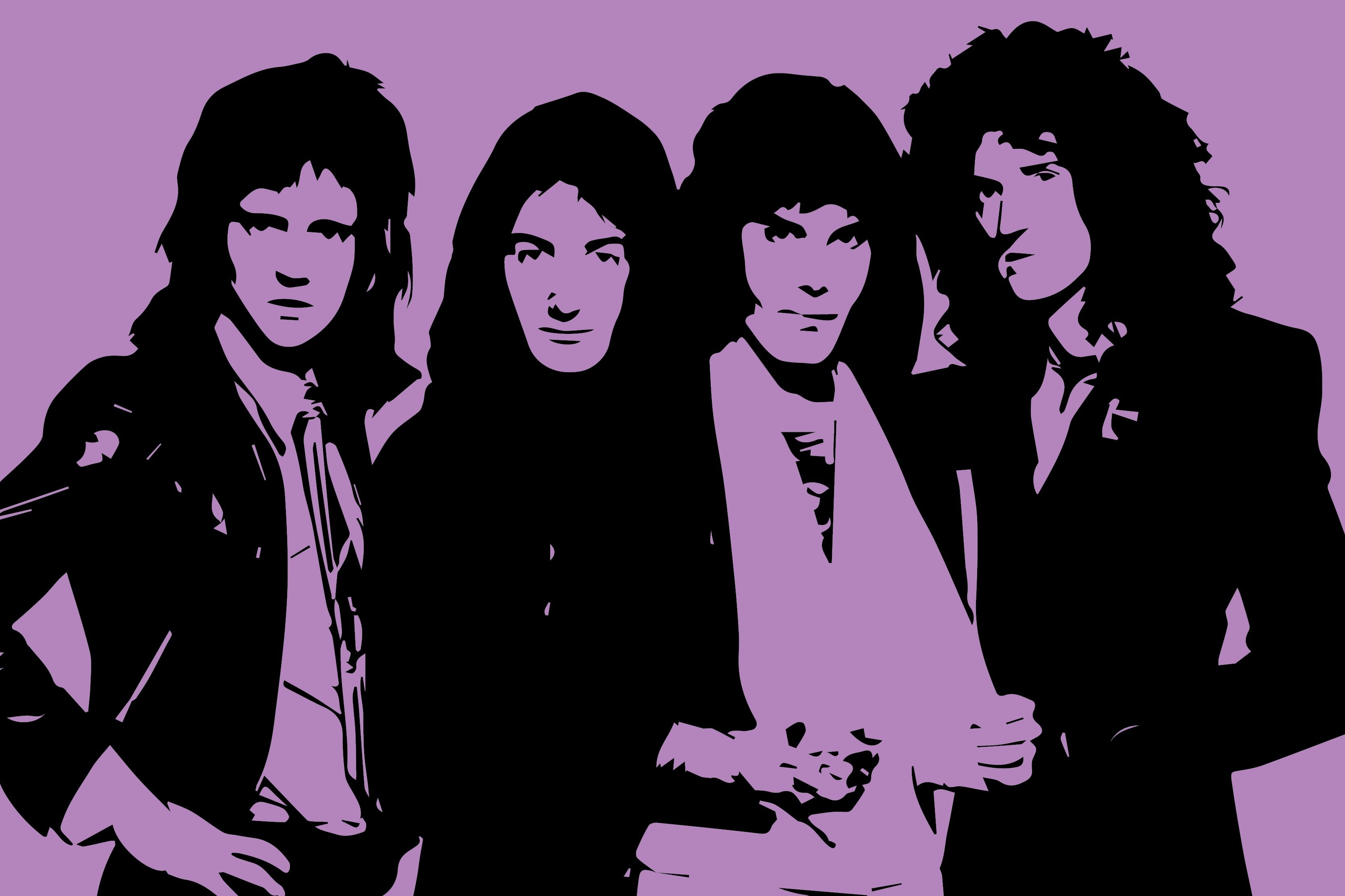 Roger Taylor, engraving, Queen, Freddie Mercury, John Deacon, Brian May, figure, 2K, HD Wallpaper