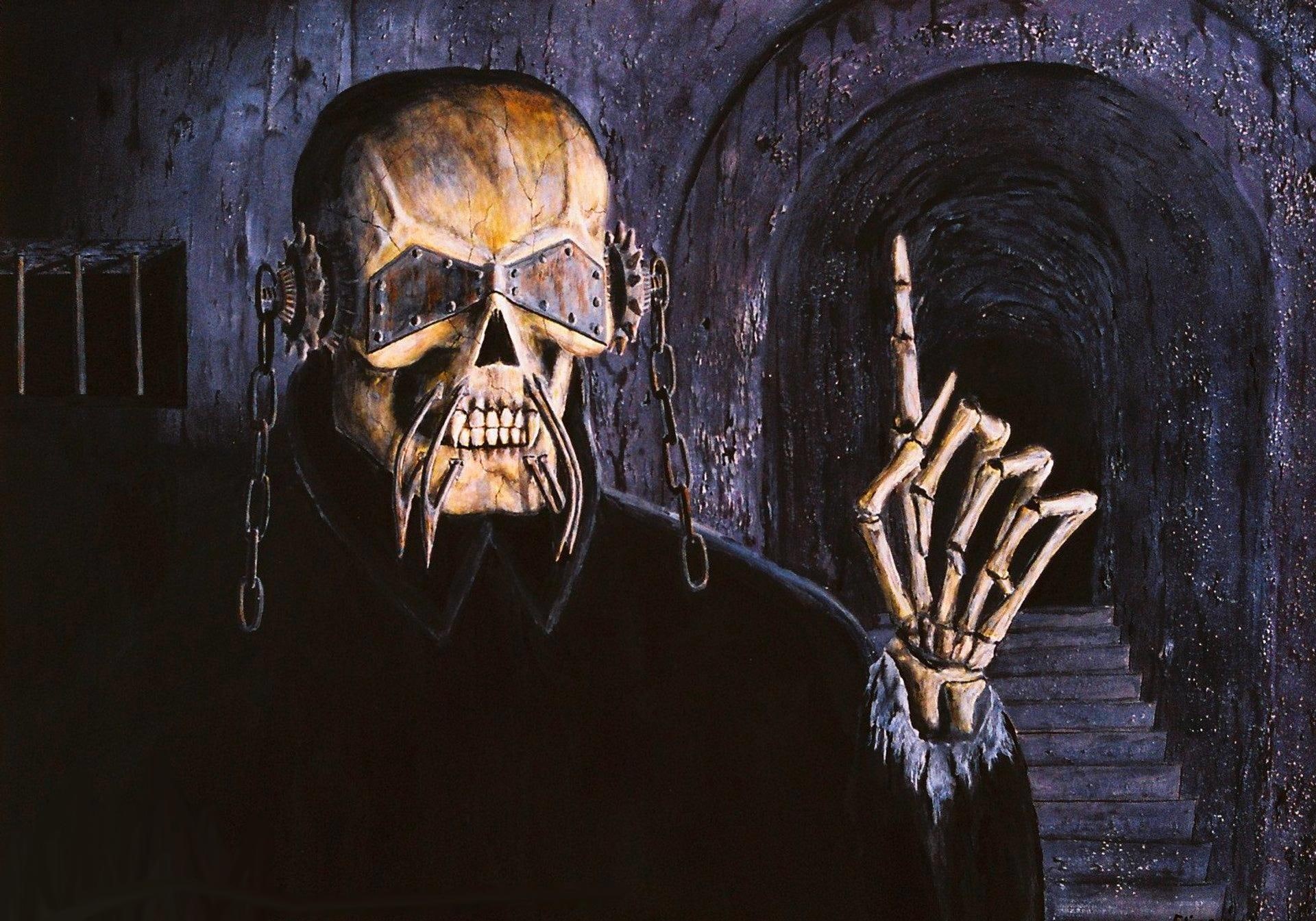 3d and abstract, 1080P, rattlehead, megadeth, dave, victor, heavy metal, mustaine, HD Wallpaper