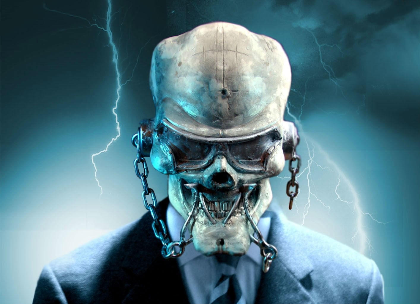 720P, man, jacket, skull, Band (Music), suit, helmet, black, wearing, Megadeth, HD Wallpaper