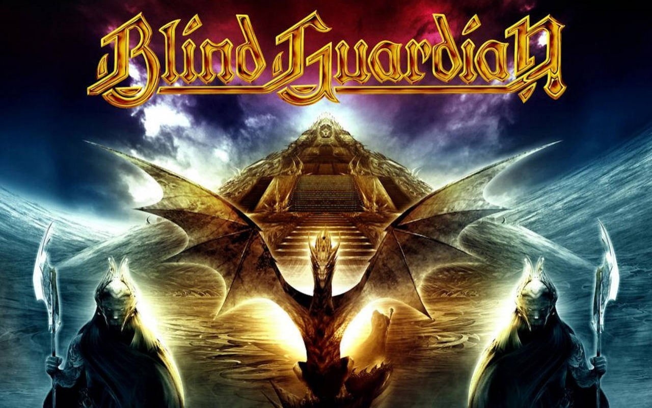 album covers, building, human representation, craft, 720P, art and craft, representation, statue, band, Blind Guardian, nature, place of worship, night, HD Wallpaper