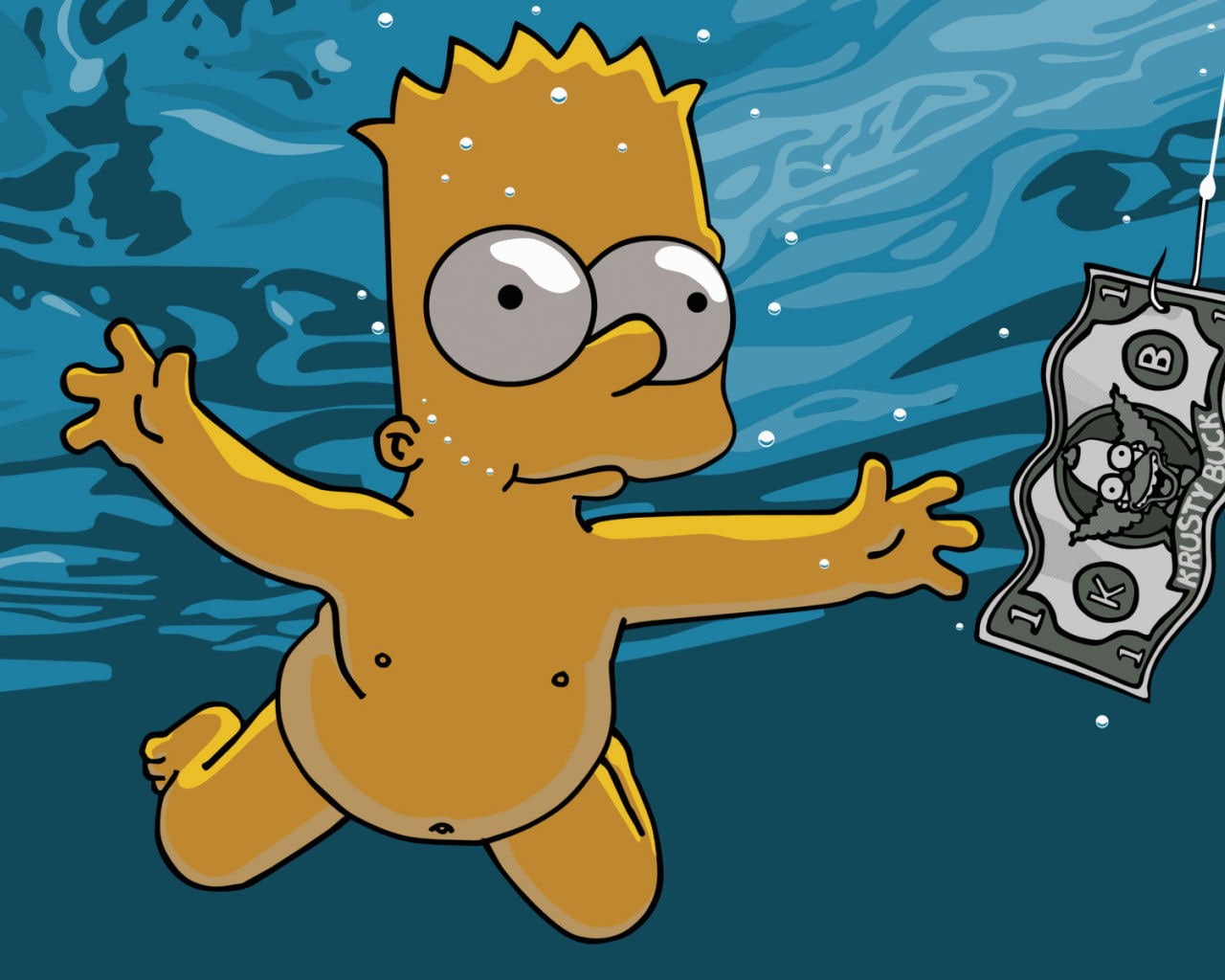 hd, the, simpsons, nirvana, cartoon/comic, 720P, bart, HD Wallpaper