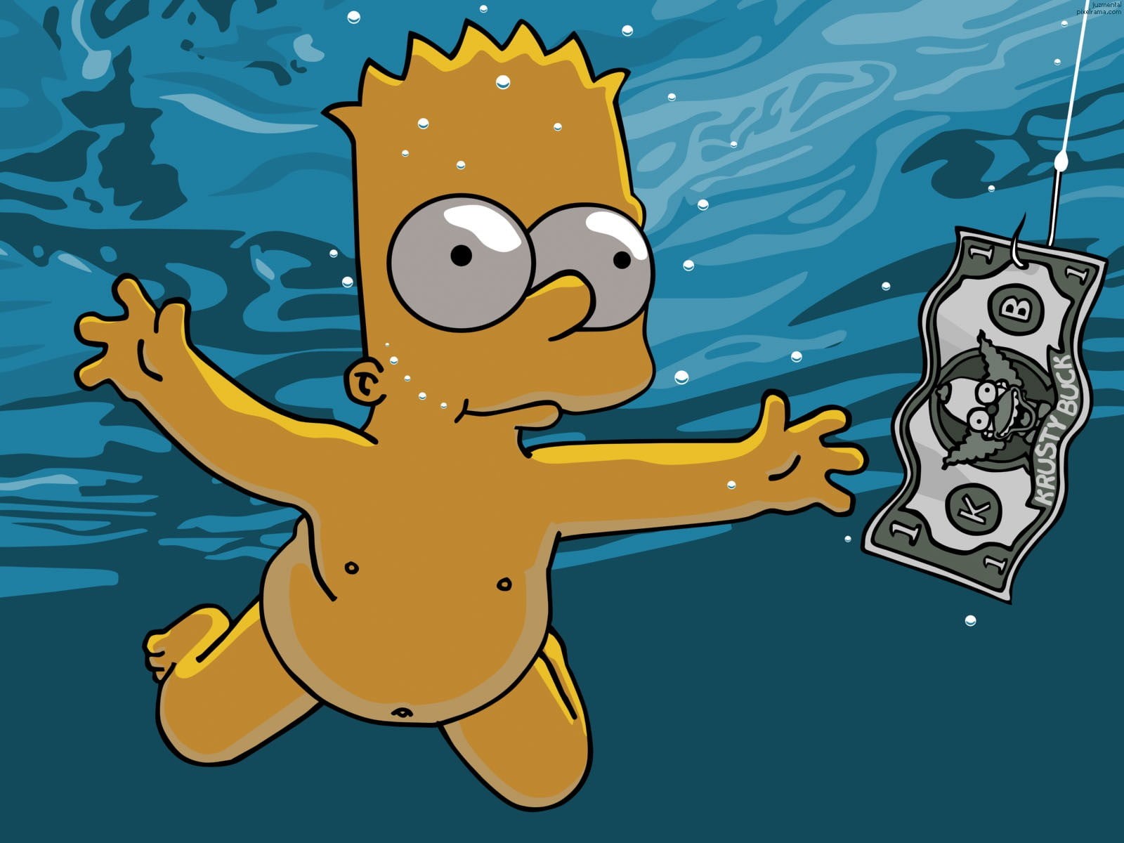 smiling, underwater, vertebrate, animal wildlife, 720P, sailboat, nautical vessel, bart, Bart Simpson, water, people, digital, sky, childhood, HD Wallpaper