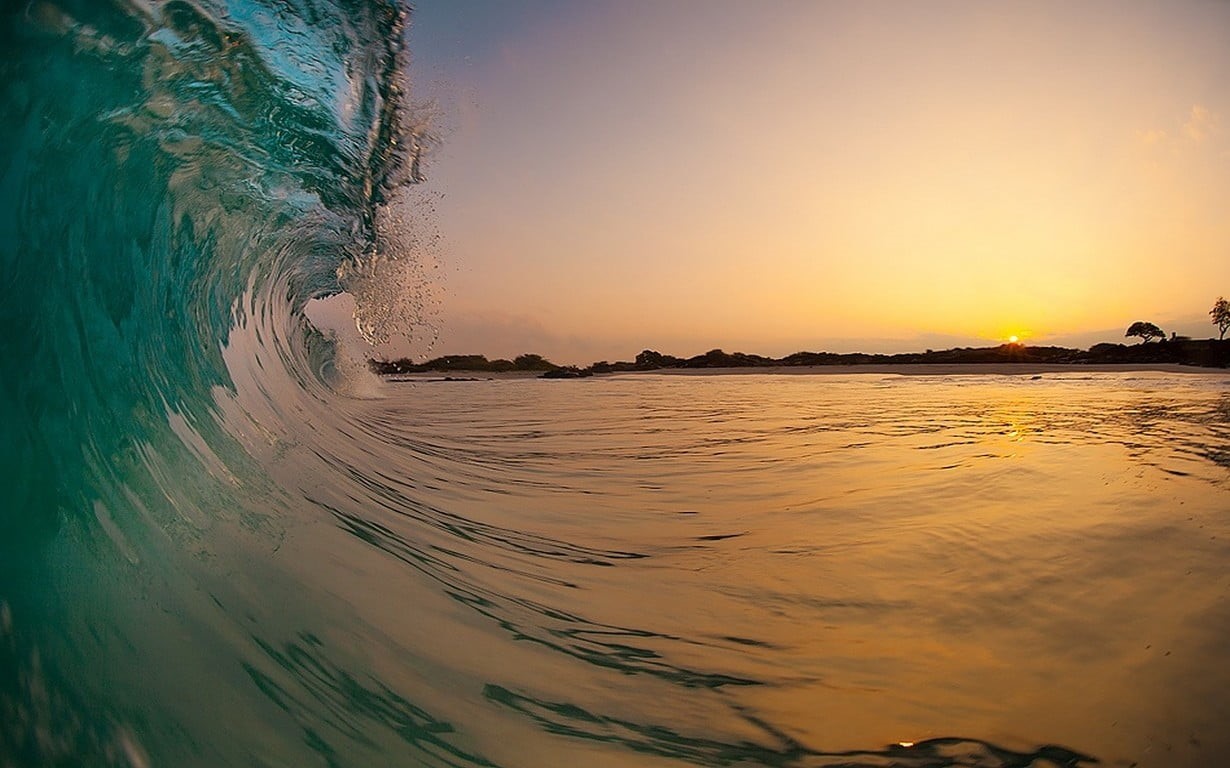 Hawaii, nature, beauty in nature, sky, sand, motion, travel destinations, outdoors, island, tranquil scene, no people, landscape, sea, 480P, water, sunset, HD Wallpaper