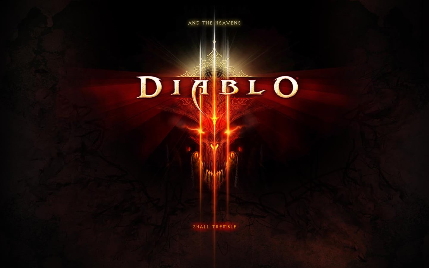western script, Diablo III, neon, night, red, no people, burning, celebration, dark, outdoors, sign, glowing, illuminated, text, close-up, 720P, communication, HD Wallpaper