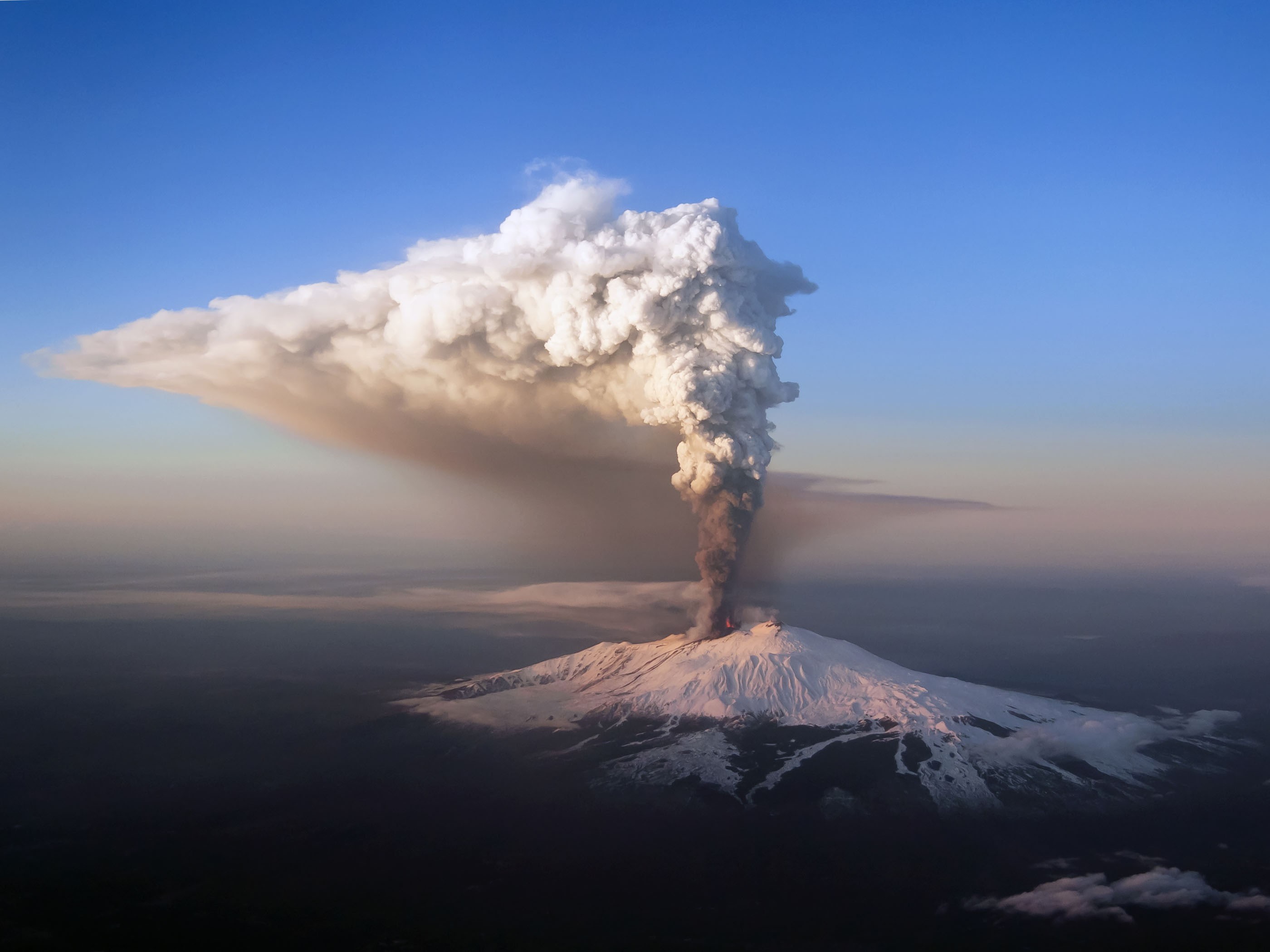 Volcano, Nature, Etna, 2K, white, mountain, Italy, Sicily, HD Wallpaper