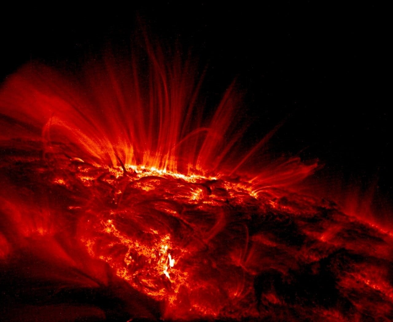 nature, solar flare, black background, astronautics, abstract, power in nature, beauty in nature, nasa, burning, prominence, photo, hot, space travel, erupting, HD Wallpaper
