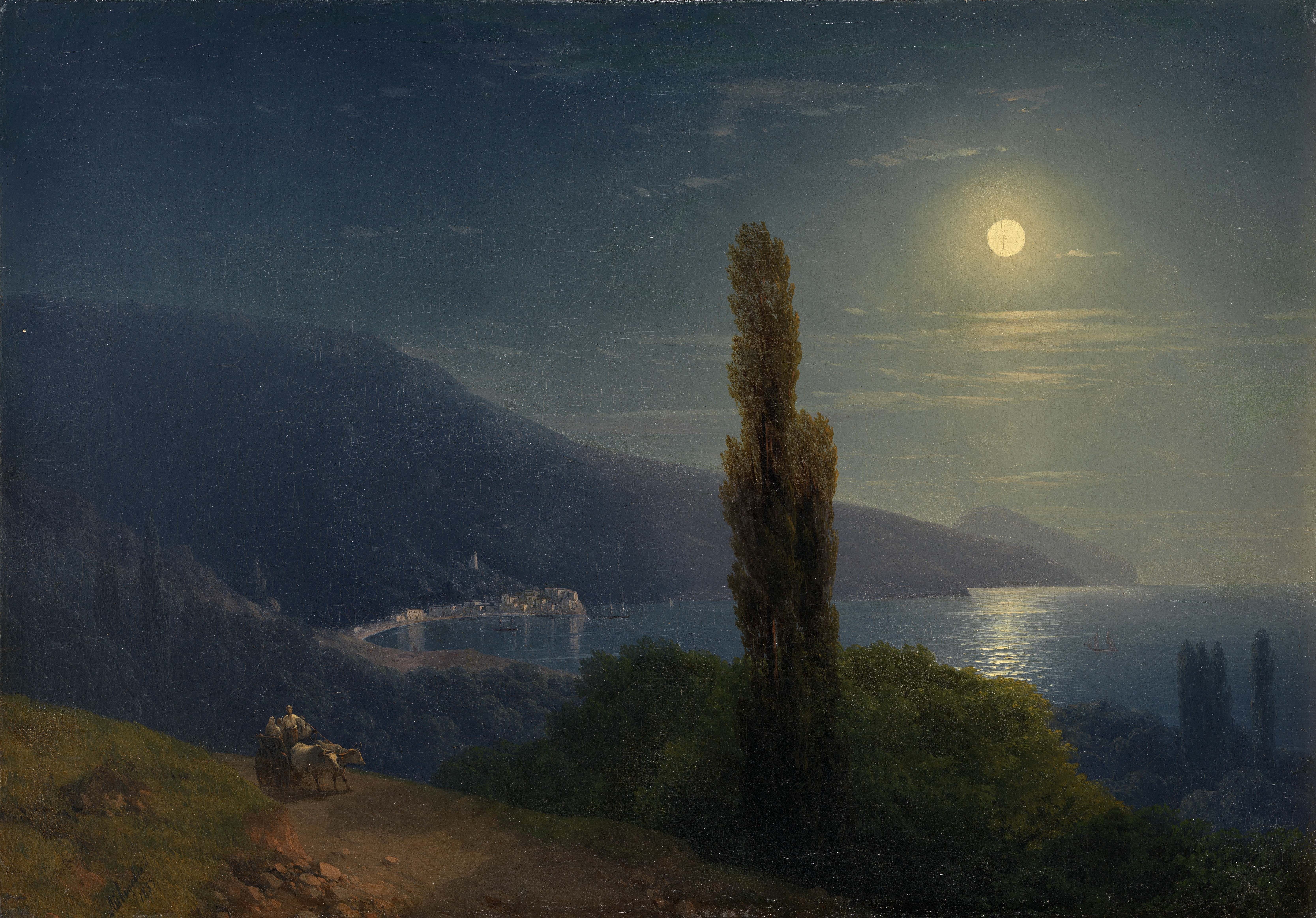 Ivan Aivazovsky, night, 5K, HD Wallpaper