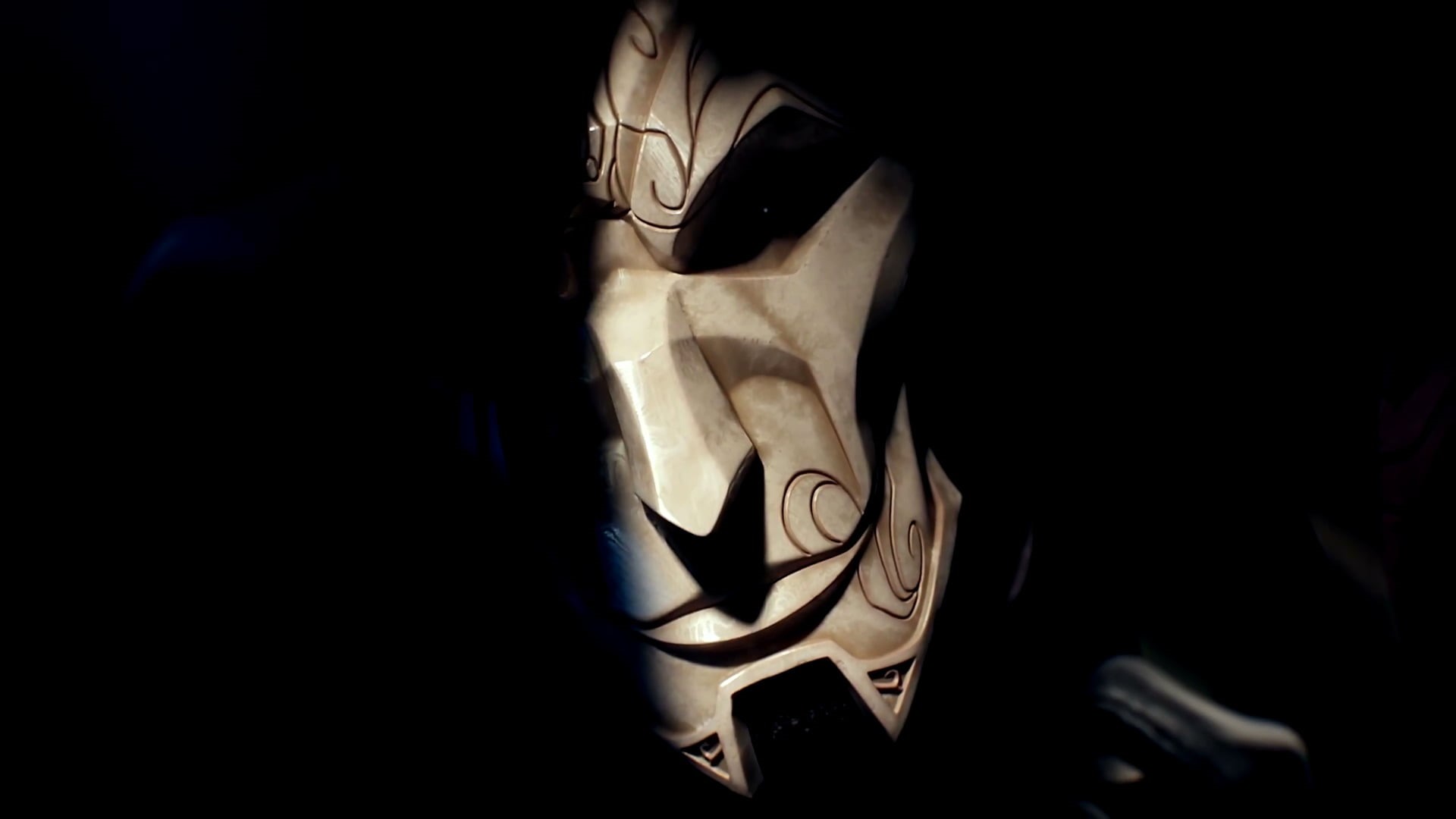 art and craft, craft, Jhin (League of Legends), creativity, 1080P, black background, human representation, disguise, man made, white, no people, indoors, HD Wallpaper