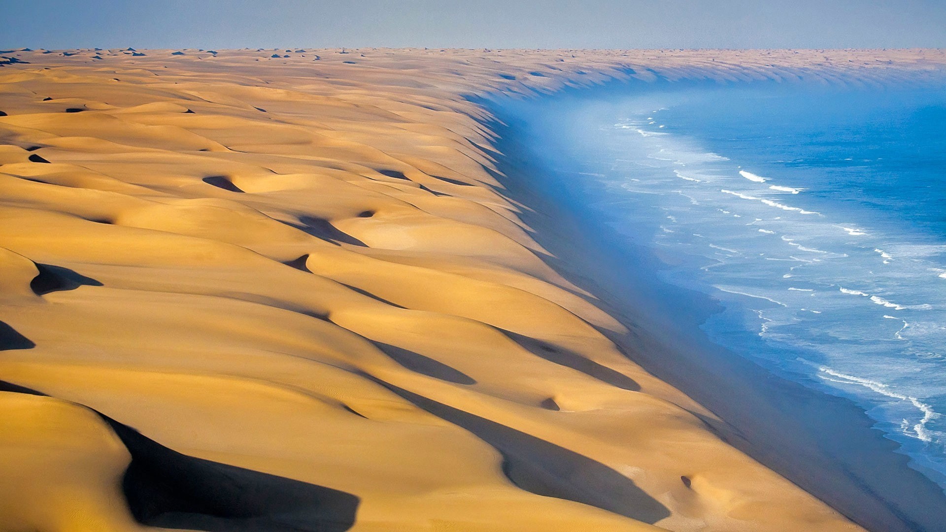 desert, Atlantic ocean, atlantic, 1080P, ocean, Africa, Namib, HD Wallpaper