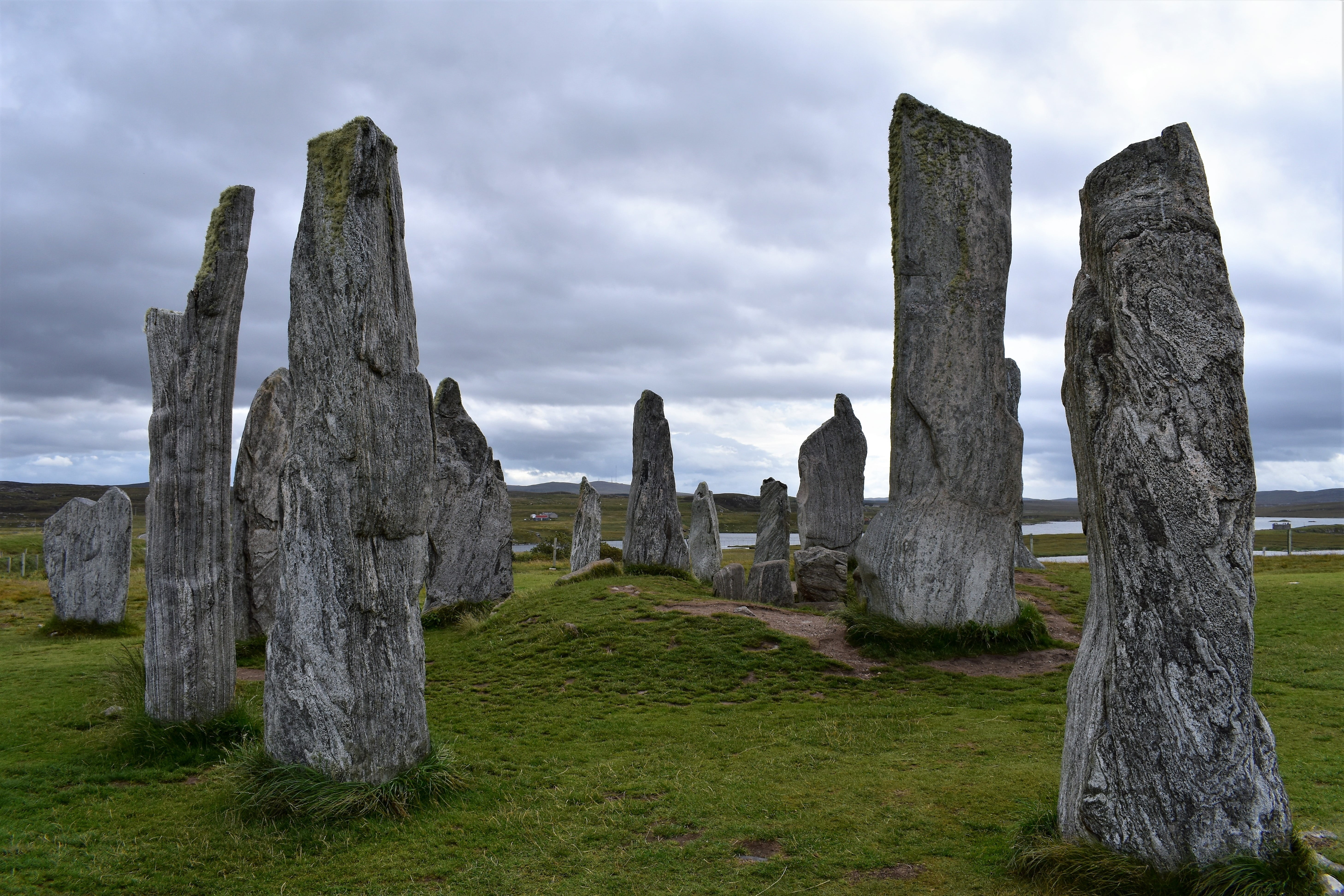 architecture, cloud - sky, ancient, travel destinations, history, old ruin, Callanish Standing Stones, outdoors, Isle of Lewis, solid, Scotland, day, stone material, HD Wallpaper