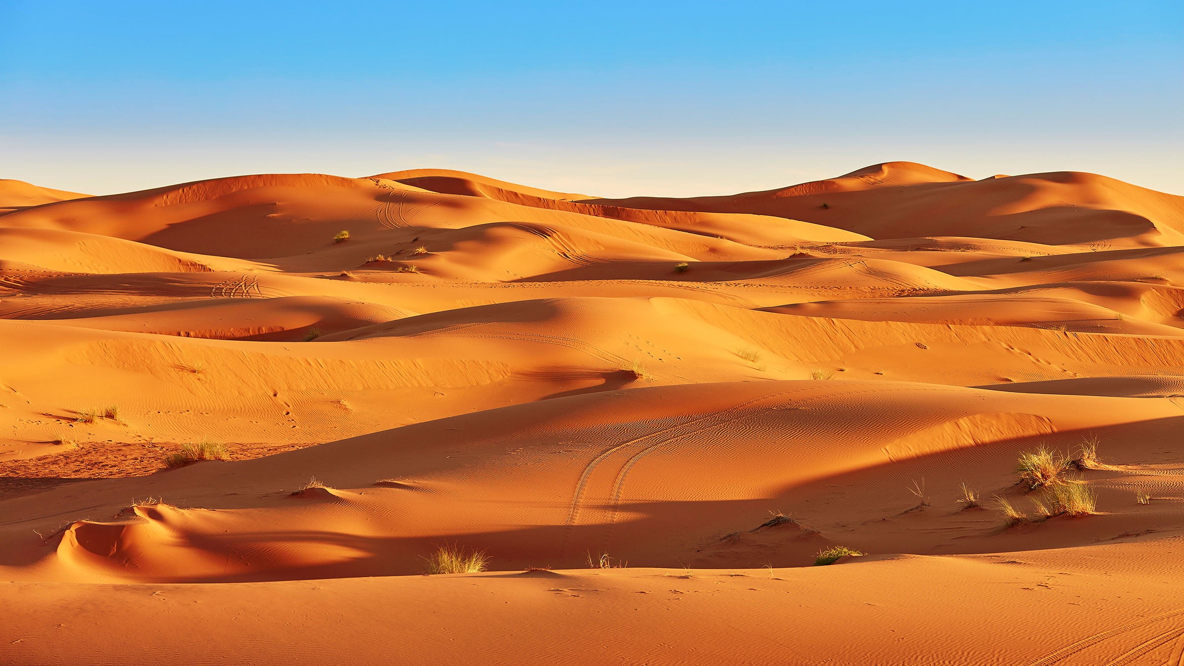 scenics - nature, sand, outdoors, non-urban scene, dunes, sand dune, 1080P, nature, day, sunlight, climate, beauty in nature, clear sky, environment, remote, HD Wallpaper