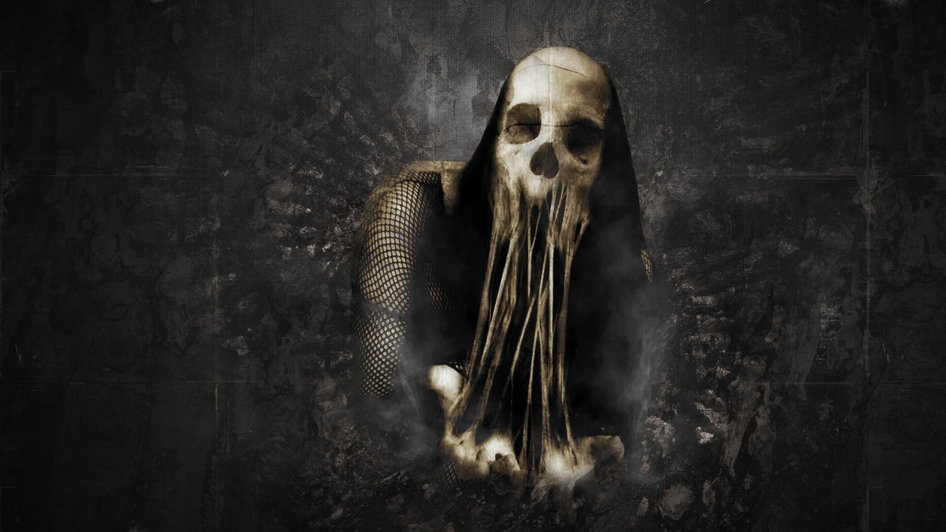 skeleton, celebration, human skeleton, people, Grim Reaper, fear, fantasy art, spooky, emotion, digital composite, terrified, bone, human body part, HD Wallpaper