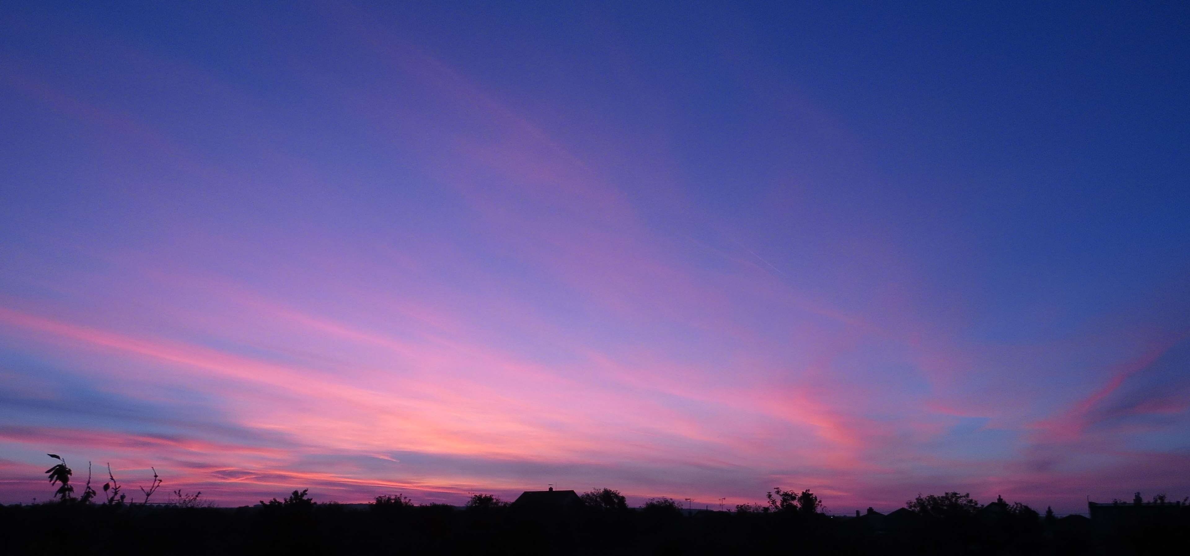 cloud - sky, dawn, multi colored, dark, nature, pink color, tree, no people, scenics - nature, beauty in nature, idyllic, outdoors, plant, landscape, environment, HD Wallpaper