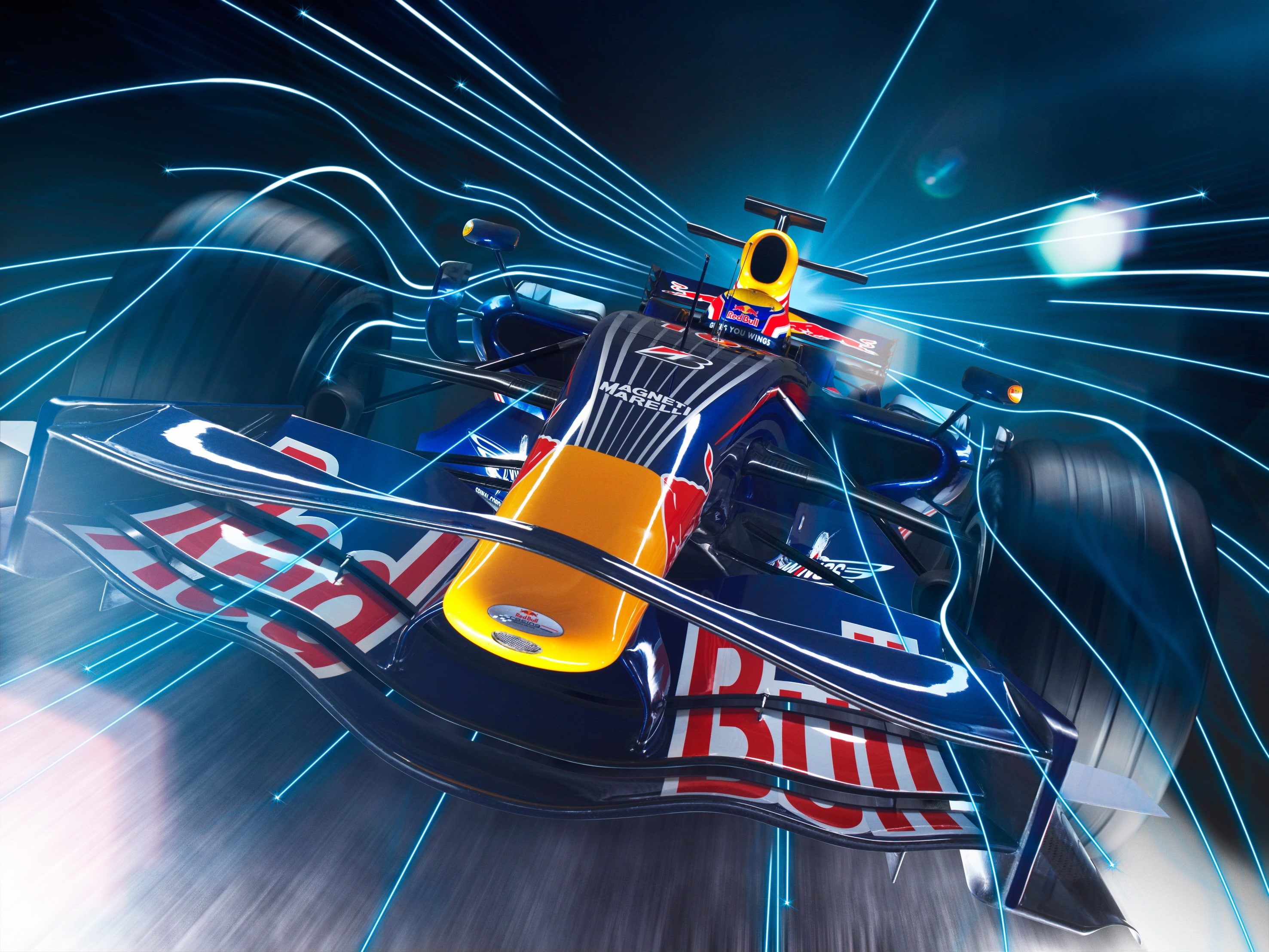 digital composite, speed, data, connection, arts culture and entertainment, architecture, no people, illuminated, F1 Car, motion, Red Bull Racing, wireless technology, HD Wallpaper