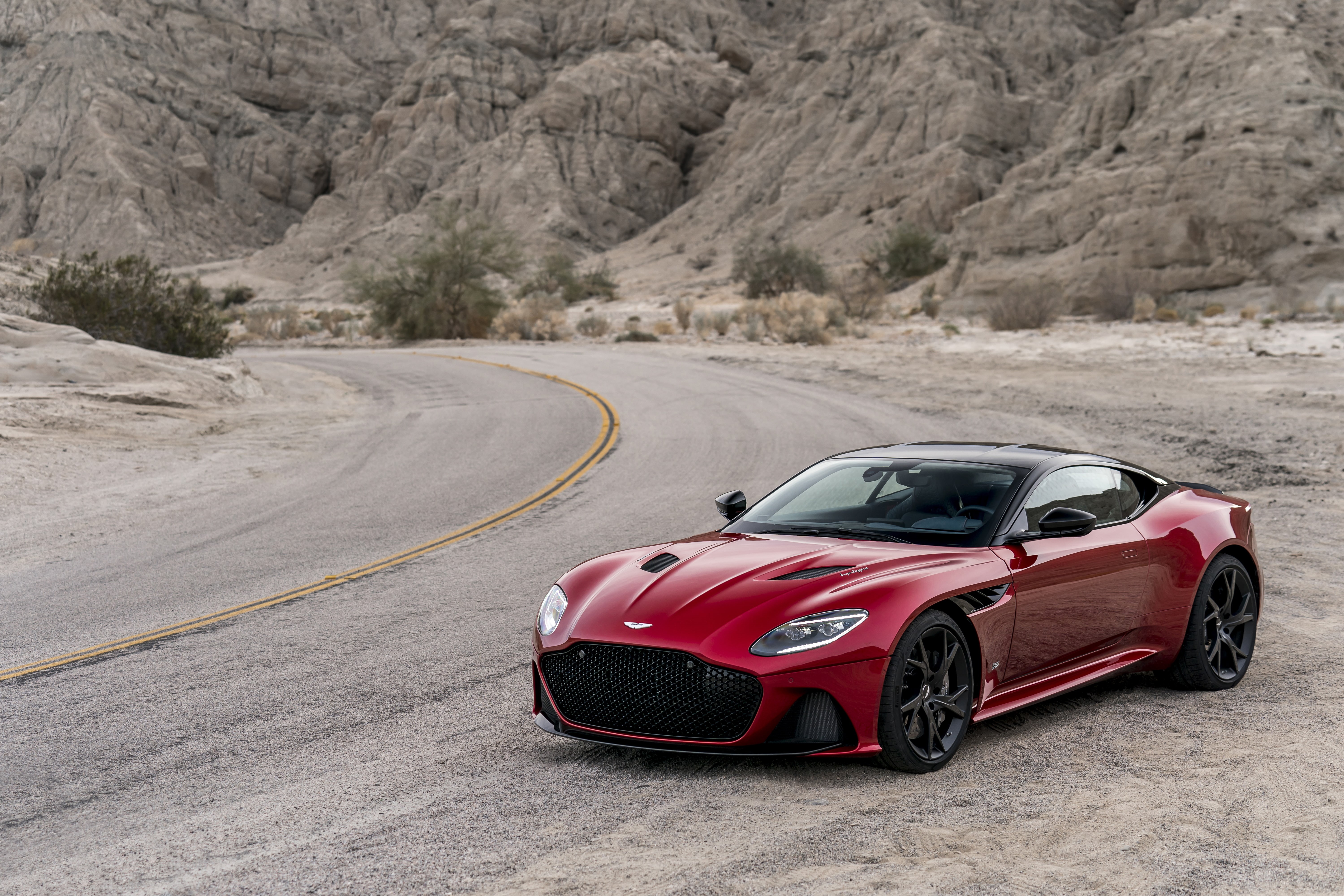 car, vehicle, Aston Martin DBS Superleggera, 5K, Aston Martin, road, Super Car, sports car, red cars, supercars, HD Wallpaper