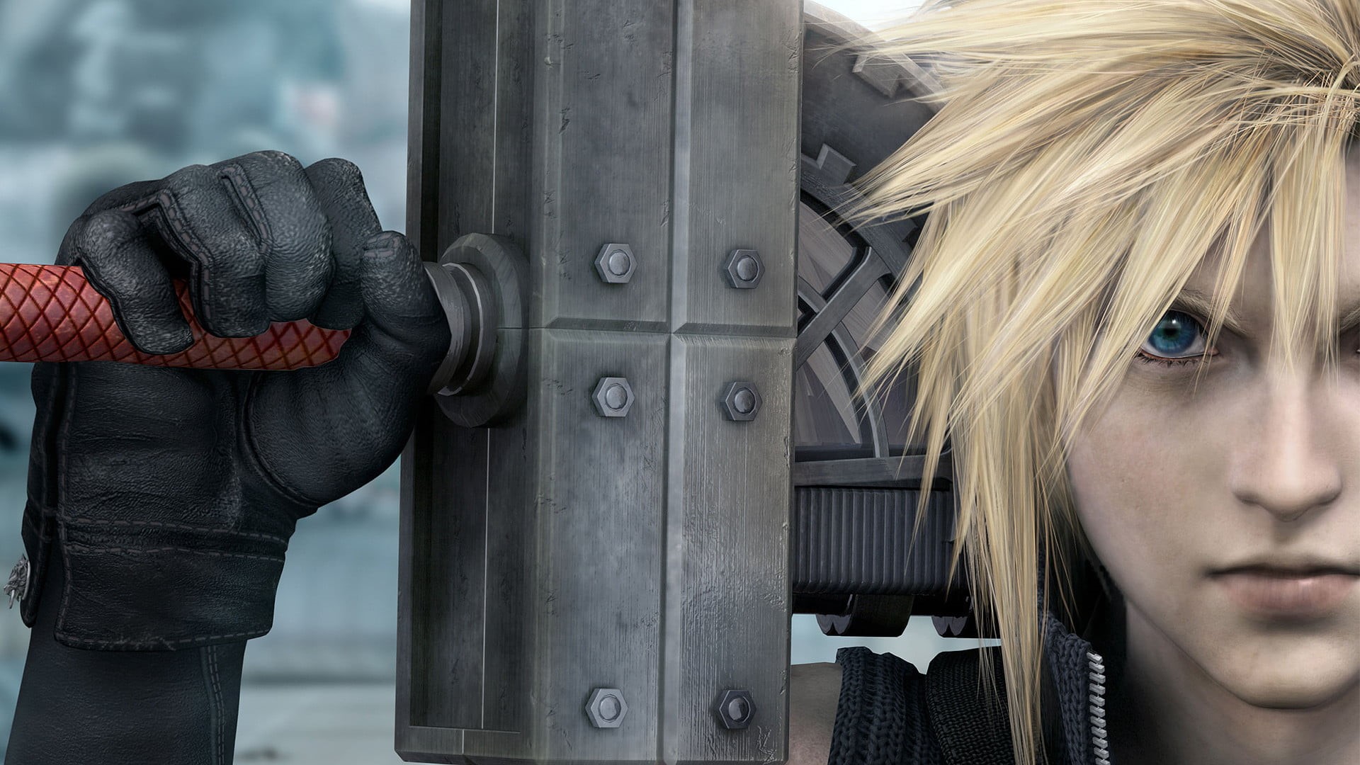 portrait, real people, young adult, hair, strife, Final Fantasy VII, blond hair, cloud, Final Fantasy, black color, focus on foreground, day, adult, one person, HD Wallpaper