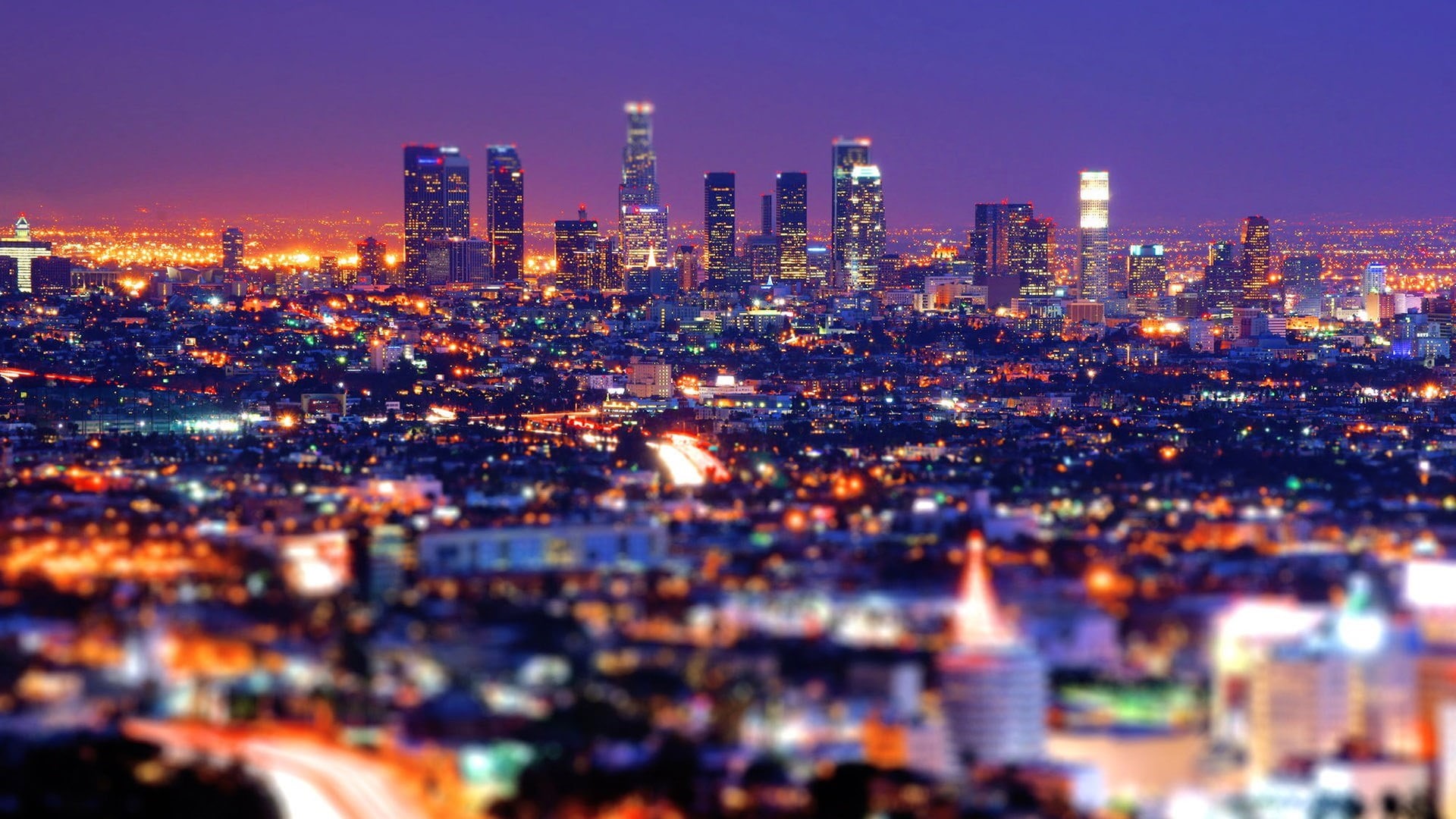 city lights, outdoors, urban skyline, 1080P, city, architecture, landscape, sky, residential area, night, usa, metropolis, city life, travel destinations, HD Wallpaper