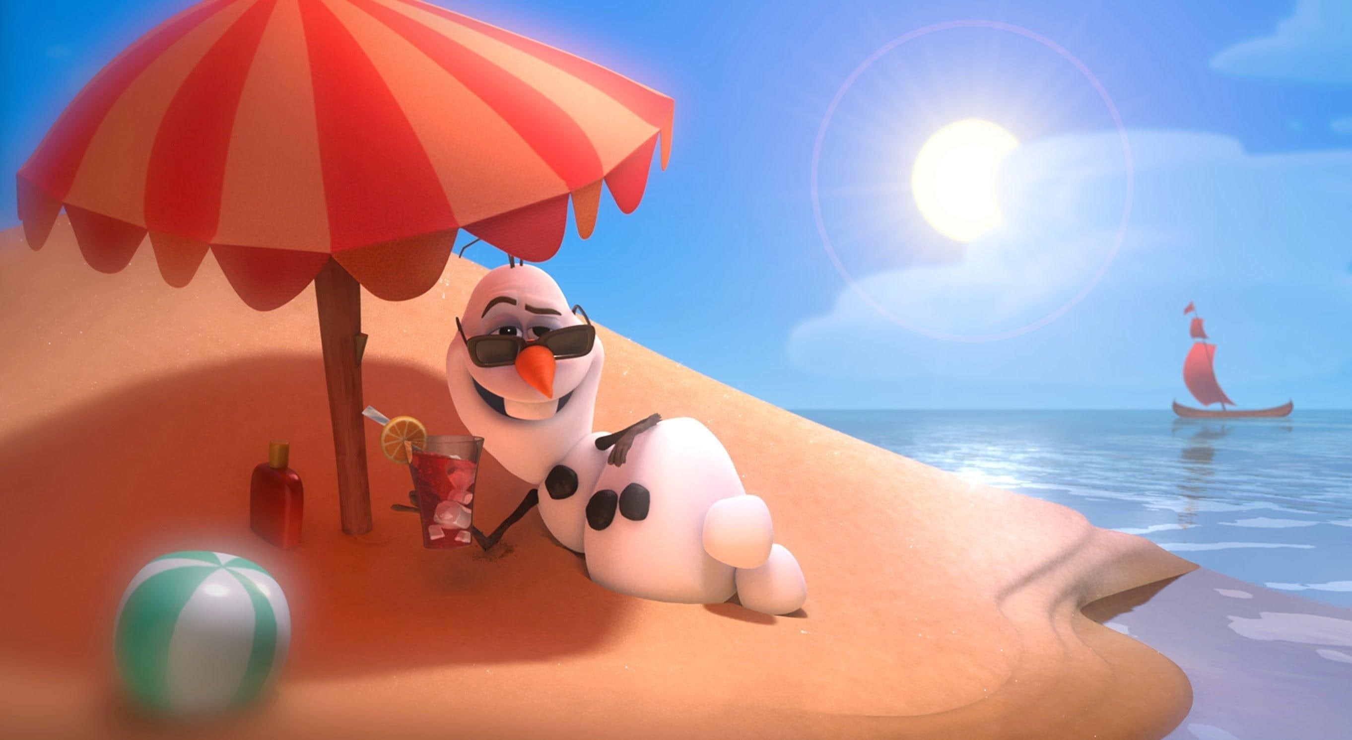summer holidays, frozen, disney, summer, holidays, 2K, olaf, HD Wallpaper