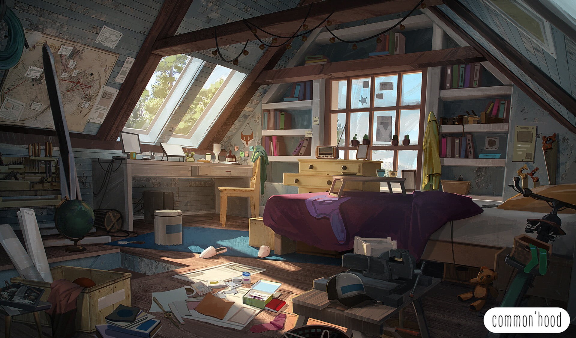 anime, room, 1080P, interior, HD Wallpaper
