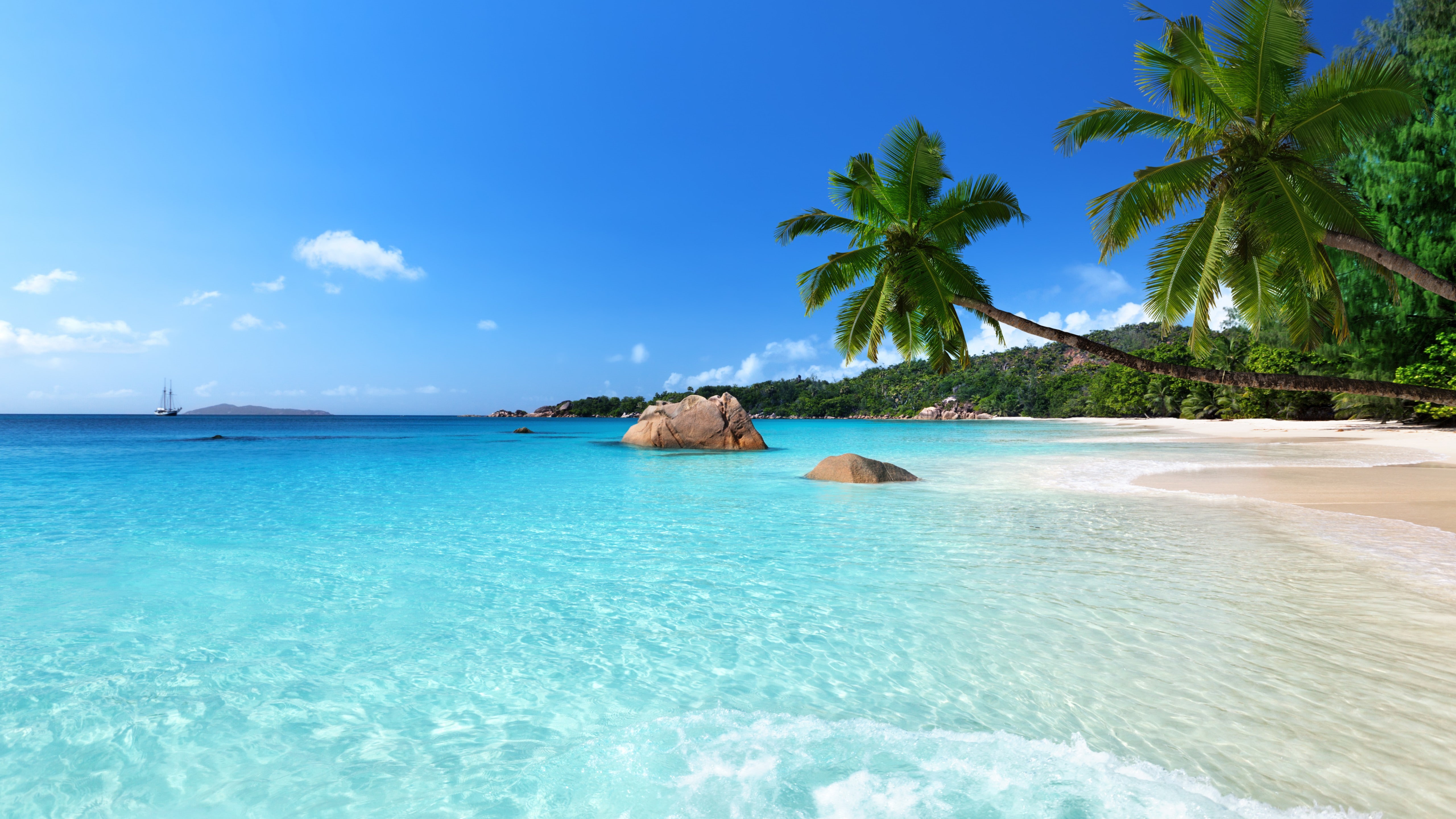 Best beaches of 2016, Travellers Choice Awards 2016, Seychelles, Anse Lazio, 5K, Praslin Island, HD Wallpaper