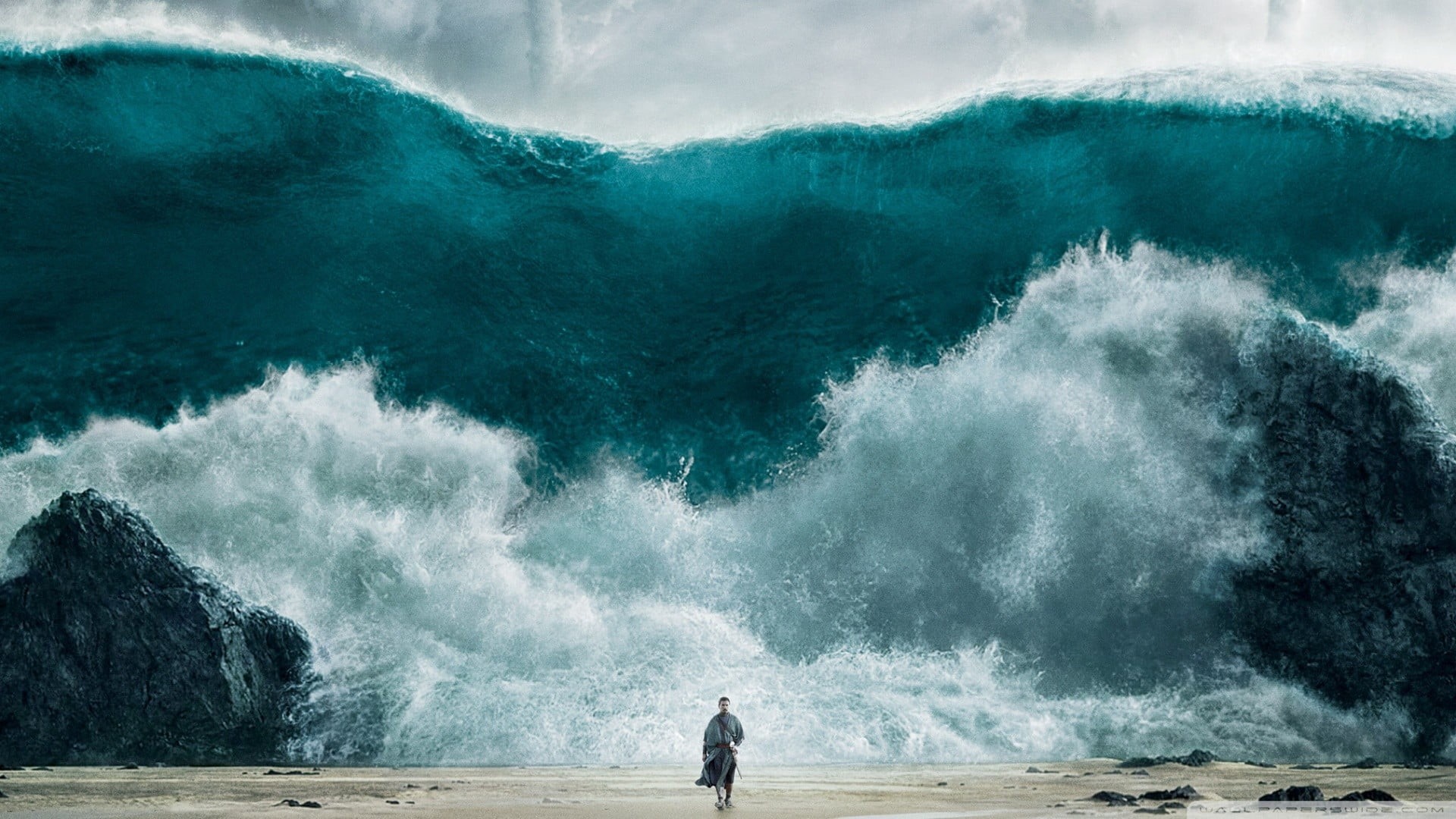 splashes, day, sea, power, turquoise, walking, breaking, water, land, motion, beach, waves, sand, people, sport, aquatic sport, wave, king, scenics - nature, HD Wallpaper
