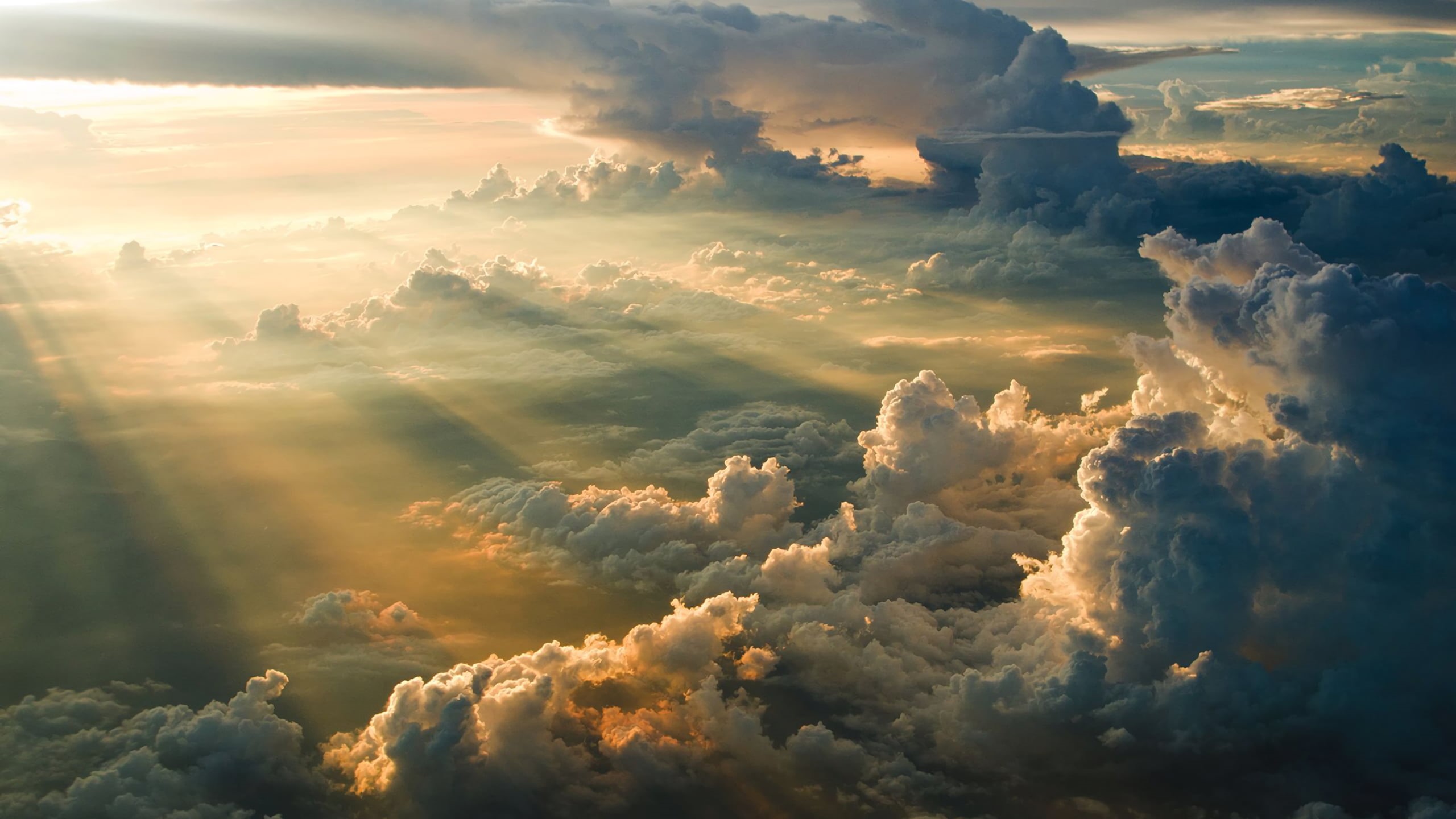 sunset, day, sunbeam, tranquil scene, non-urban scene, sunlight, tranquility, streaming, nature, idyllic, beauty in nature, sky, above, sun rays, white, HD Wallpaper