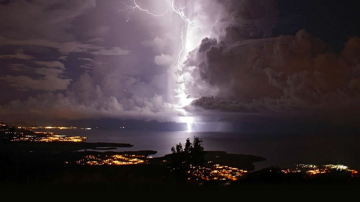 cityscape, clouds, city, The Lighting of Catatumbo, storm cloud, dark, thunder, storm, cloud - sky, power, beauty in nature, Venezuela, landscape, ominous, HD Wallpaper