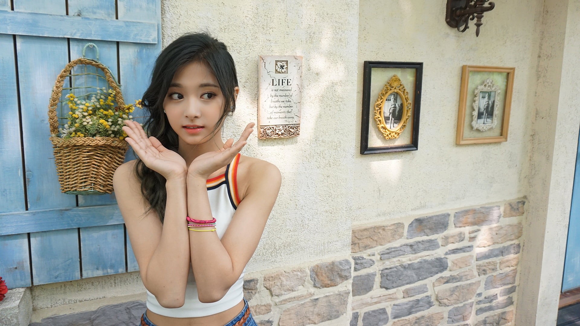 twice tzuyu, portrait, Twice, lifestyles, one person, women, young women, real people, 1080P, beautiful woman, architecture, hair, leisure activity, looking at camera, HD Wallpaper