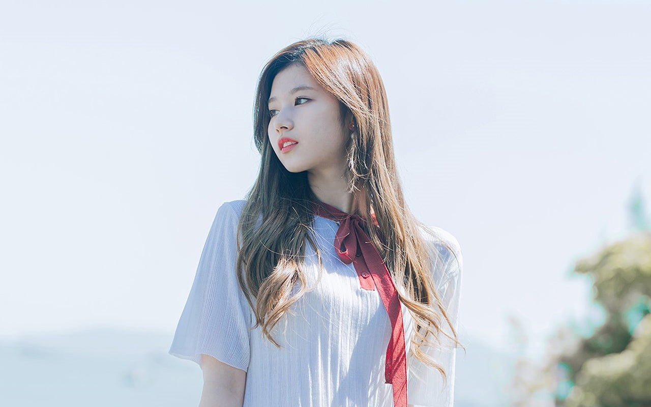 contemplation, one person, Asian, looking away, hair, leisure activity, looking, Twice Sana, waist up, outdoors, long hair, standing, Sana, smiling, women, HD Wallpaper