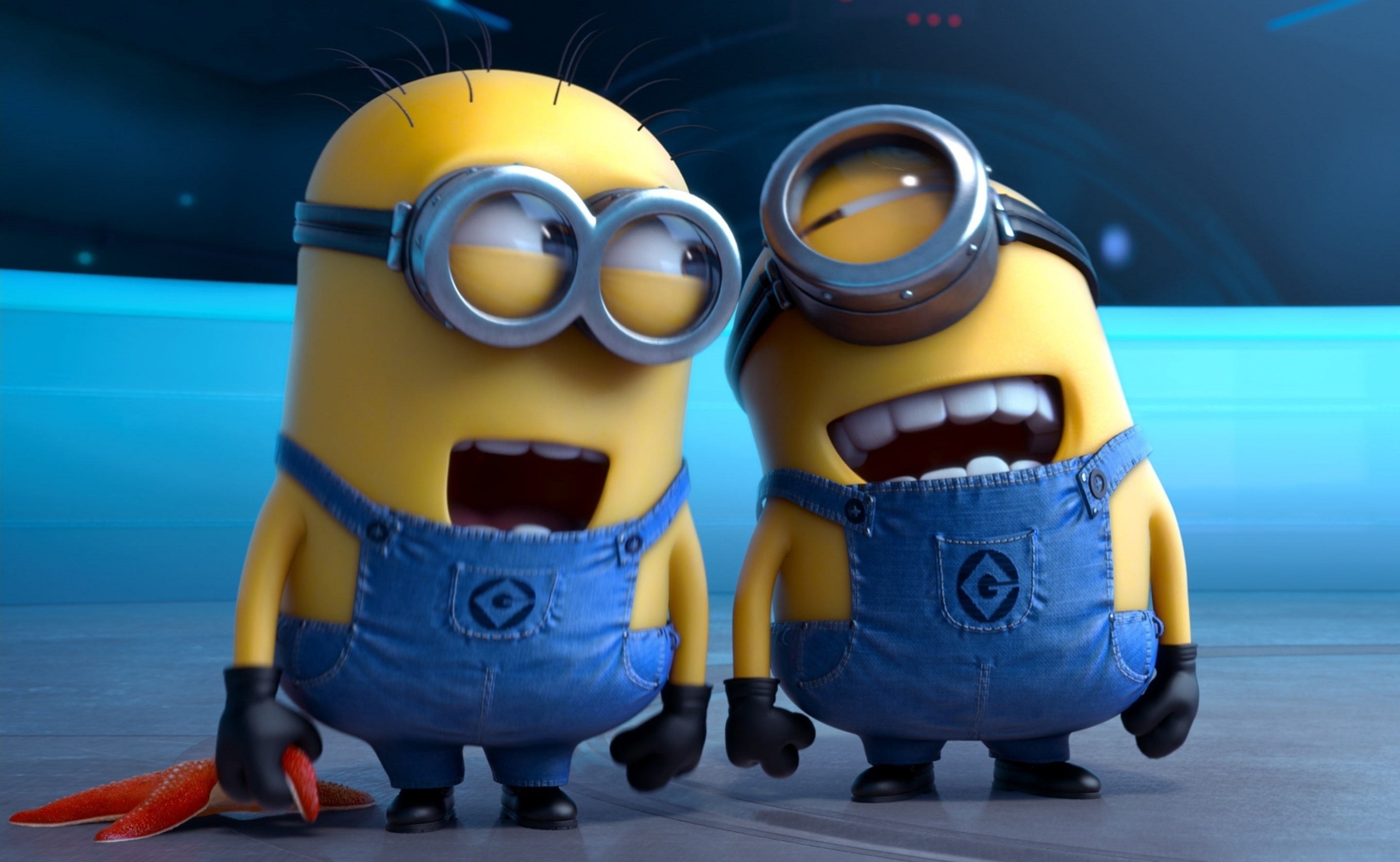 fun, sport, focus on foreground, human face, Others, close-up, males, yellow, 2K, human body part, Despicable, minions, laughing, water, representation, HD Wallpaper
