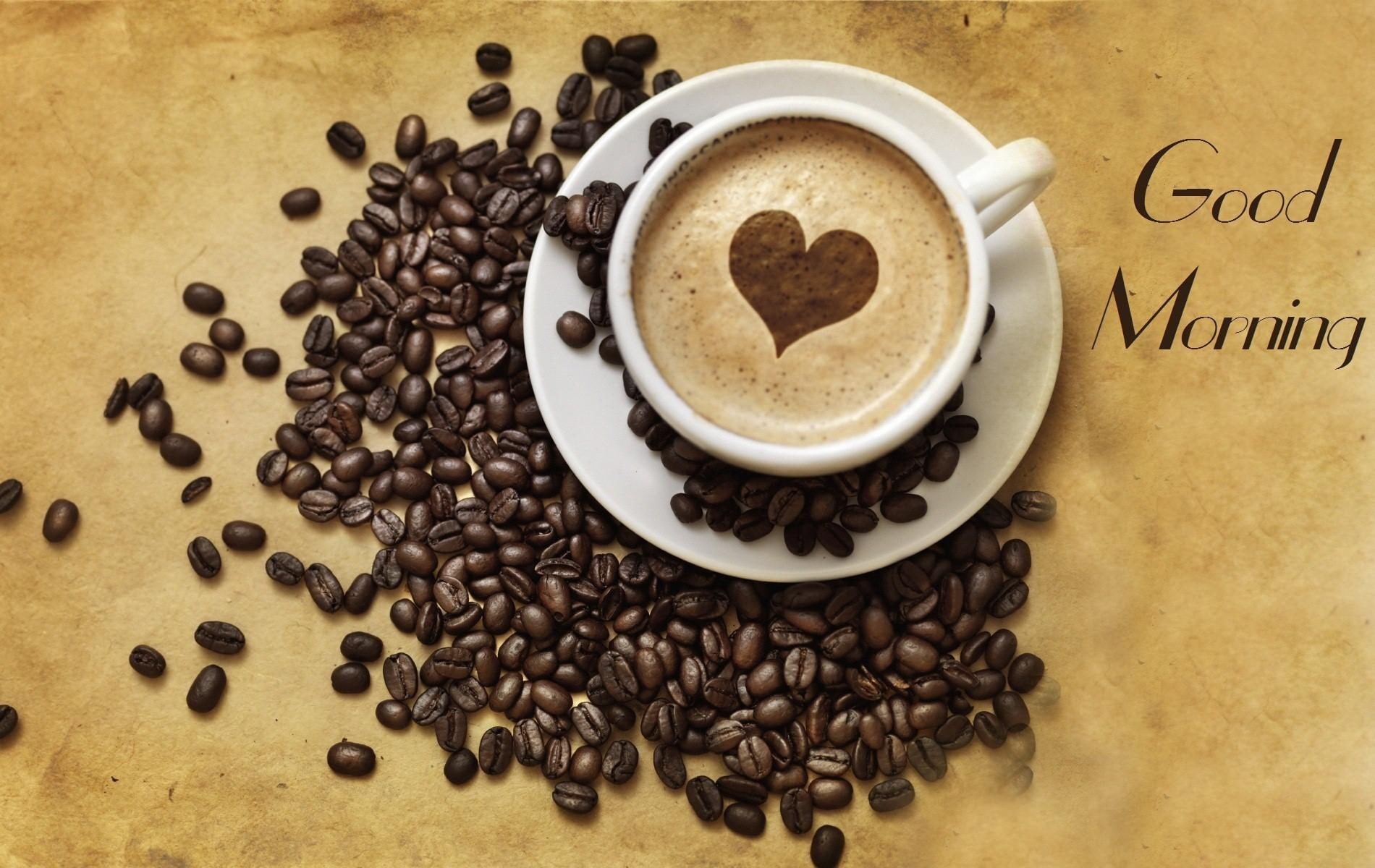 love, good, coffee, good morning, heart, morning, 720P, HD Wallpaper
