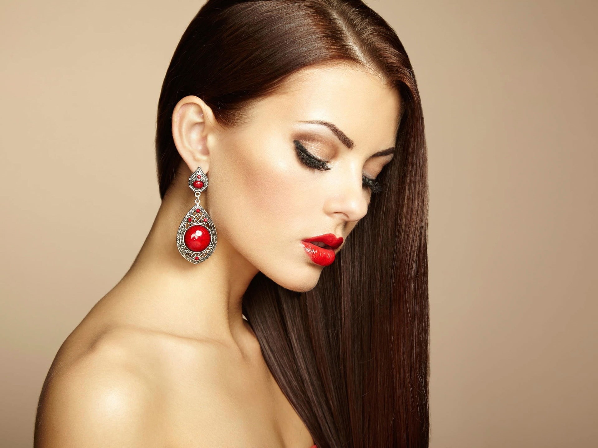 1080P, Girl, Earring, Makeup, Beautiful, Fashion, HD Wallpaper