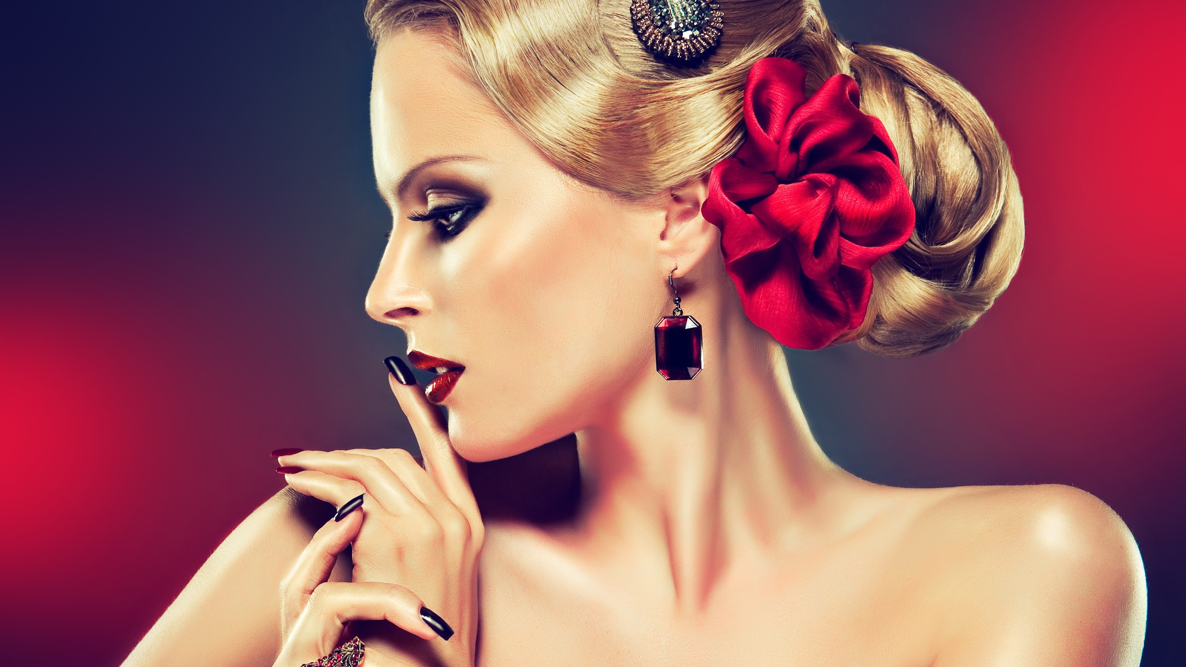 Jewelry, Girl, Beautiful, Fashion, Blonde, 4K, HD Wallpaper