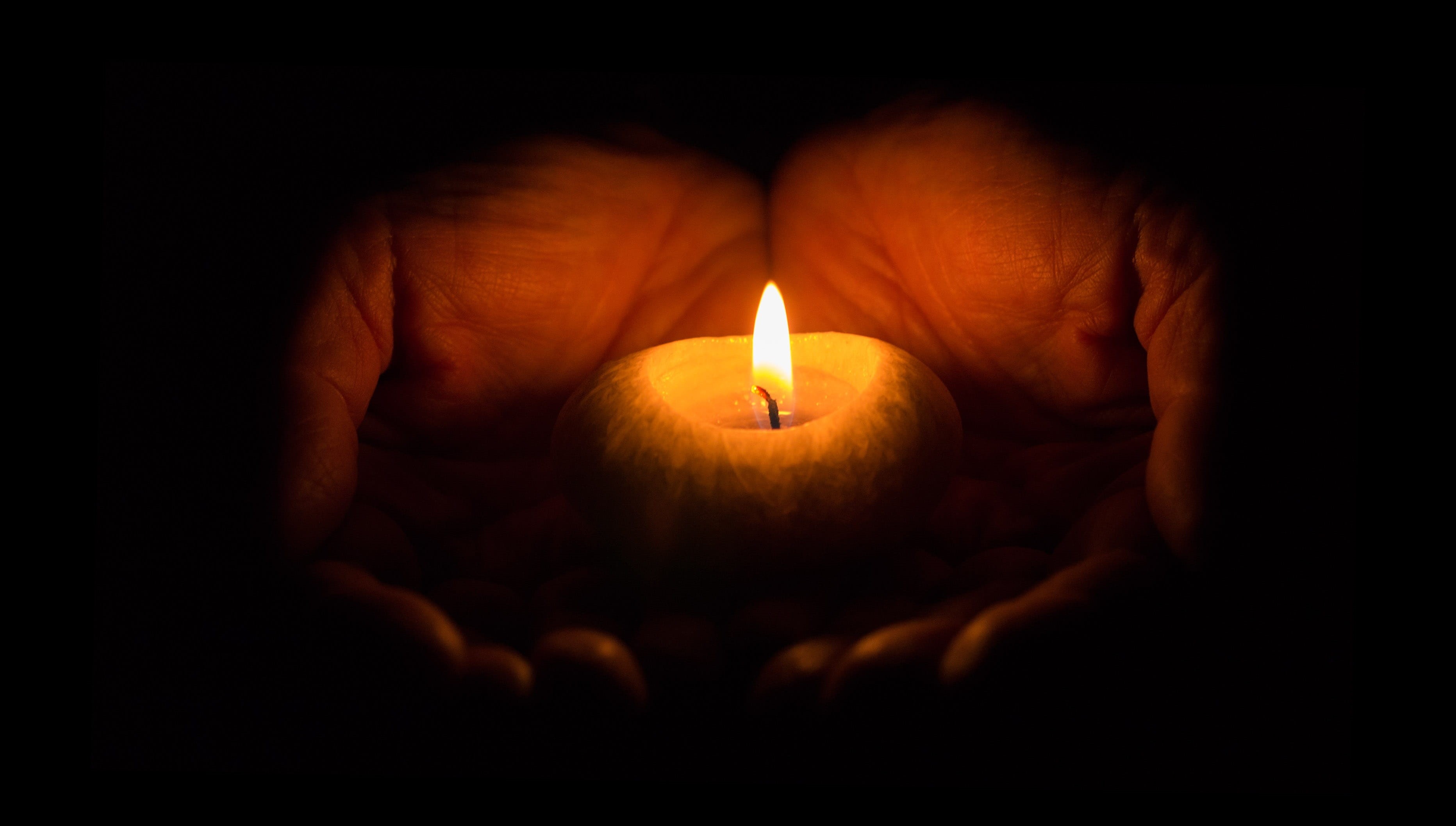 glowing, flame, fire - Natural Phenomenon, fire, human hand, indoors, Hand, church, Dark, spirituality, adult, holding, burning, illuminated, religion, HD Wallpaper