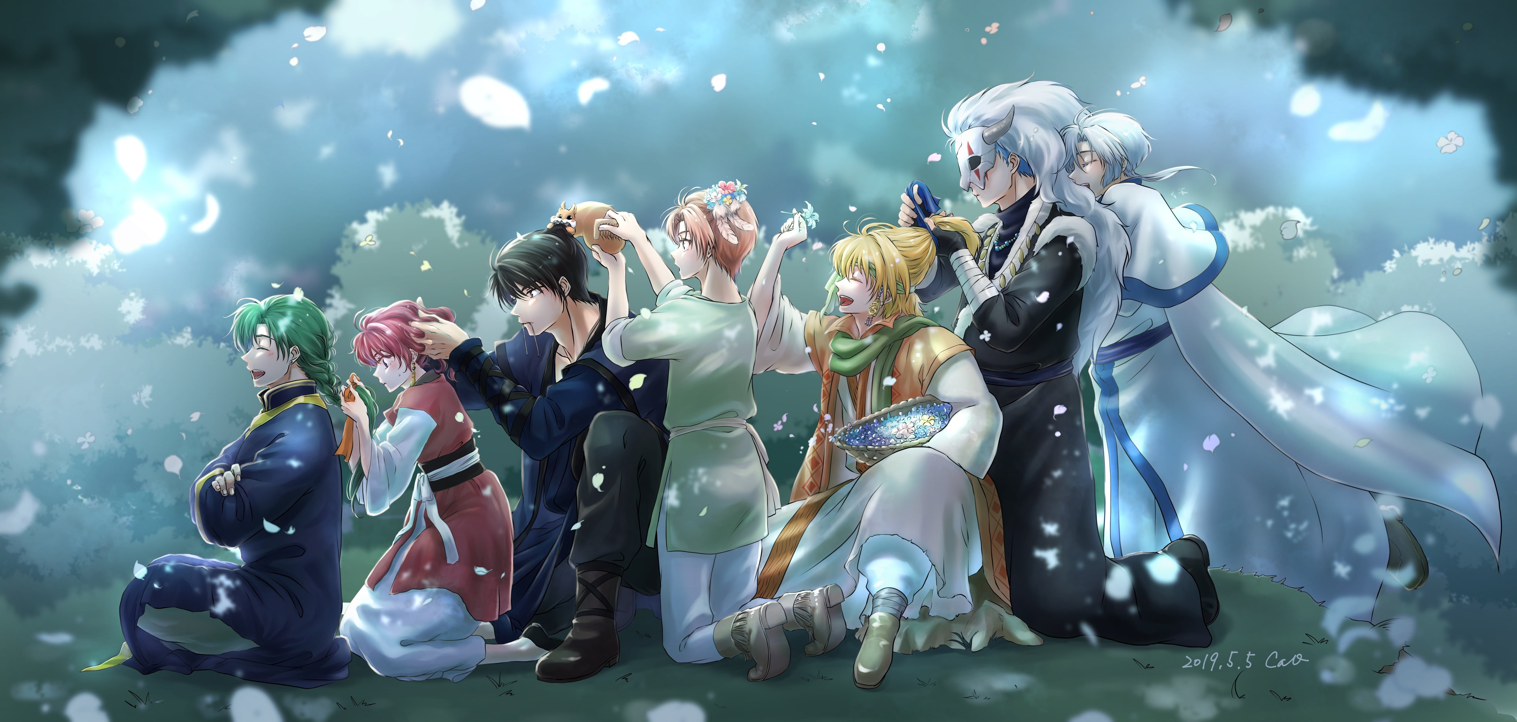 5K, Jae-Ha (Yona of the Dawn), Shin-Ah (Yona of the Dawn), Zeno (Yona of the Dawn), Hak Son, Yona of the Dawn, Anime, Yona (Yona of the Dawn), Yoon (Yona of the Dawn), HD Wallpaper