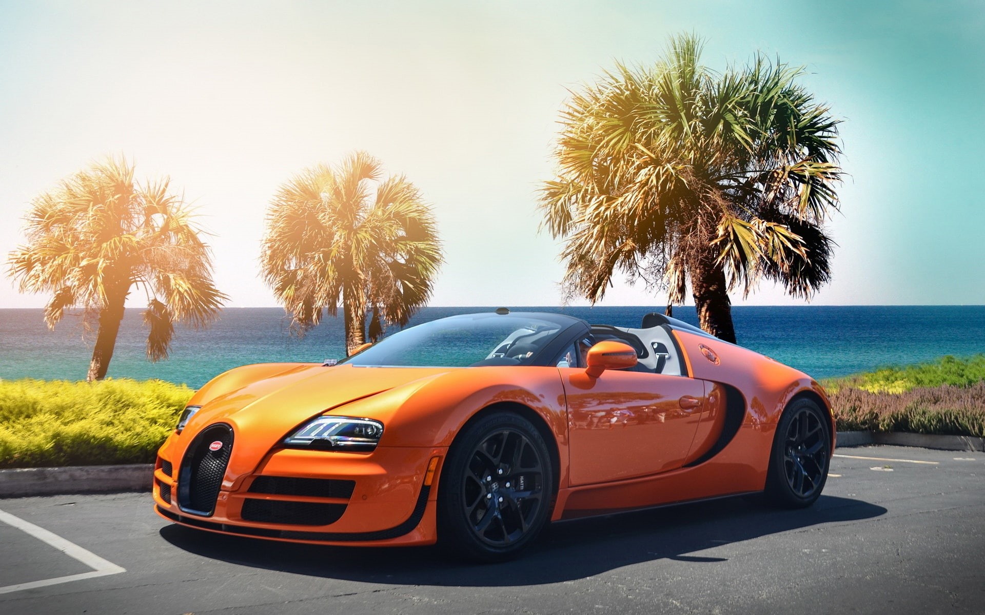 Hypercar, Color, veyron, Orange, 1080P, Bugatti, HD Wallpaper