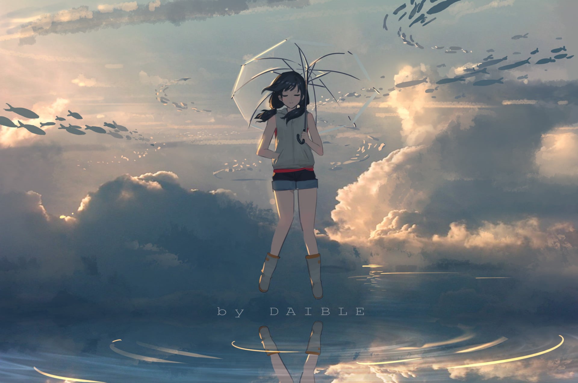 1080P, Anime, Weathering With You, Hina Amano, HD Wallpaper