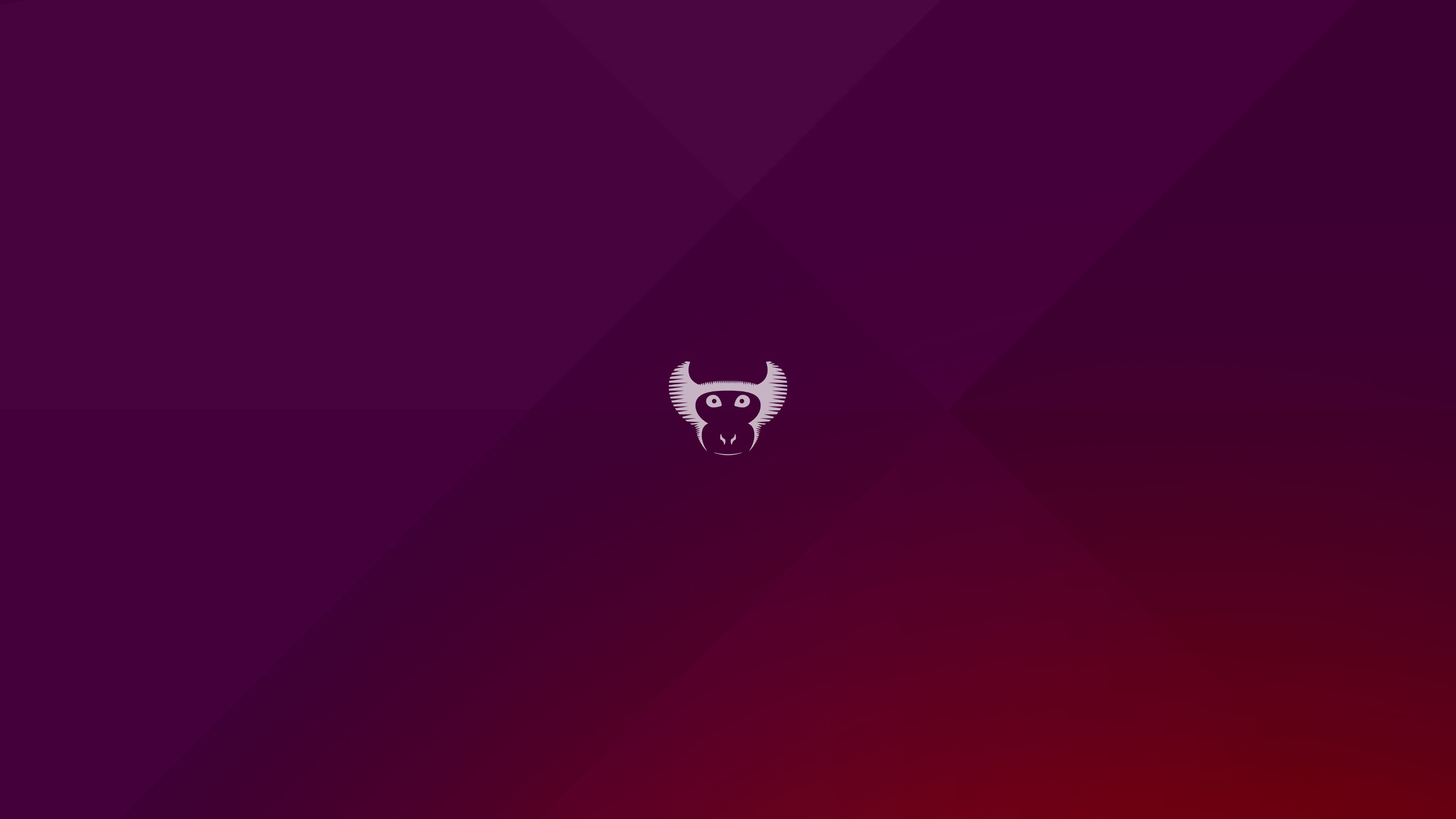 colored background, red, no people, pets, white, Linux, cat, bird of prey, studio shot, feline, animal themes, logo, animal, domestic animals, Ubuntu, 4K, HD Wallpaper
