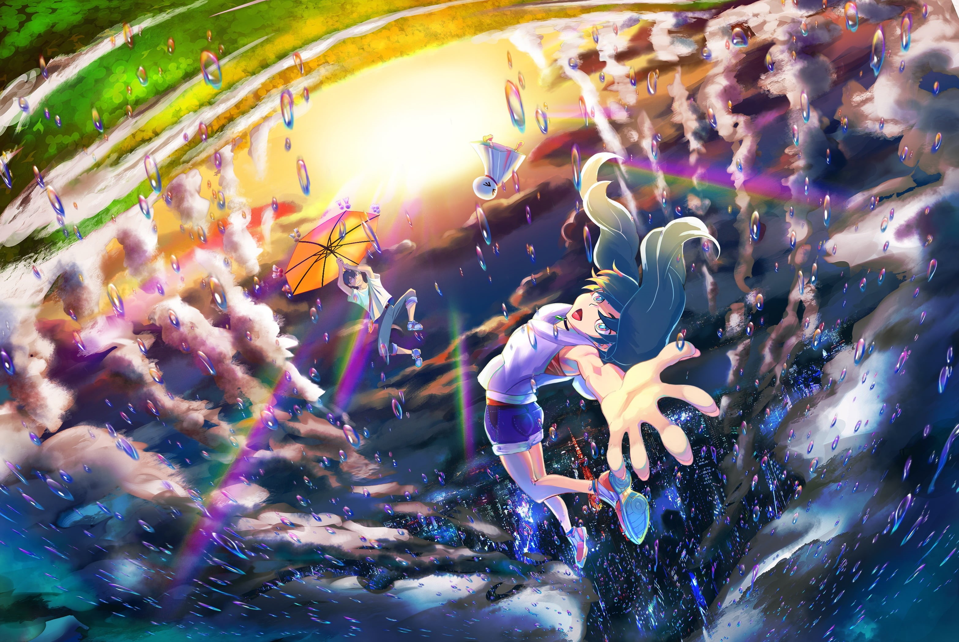Weathering With You, Anime, 2K, Hodaka Morishima, Hina Amano, HD Wallpaper
